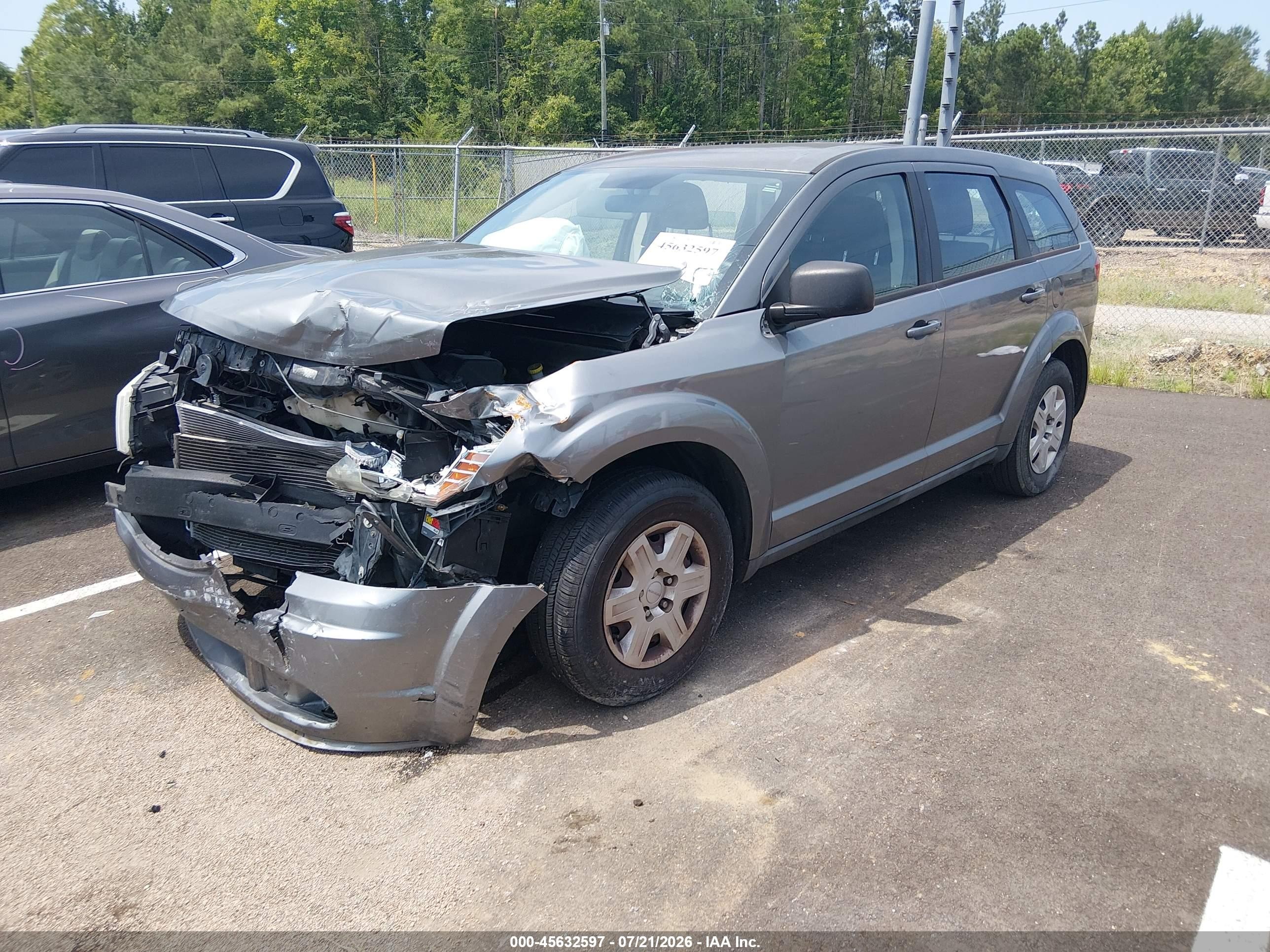 2012 Dodge Journey Se/avp Gray vin: 3C4PDCAB4CT204358