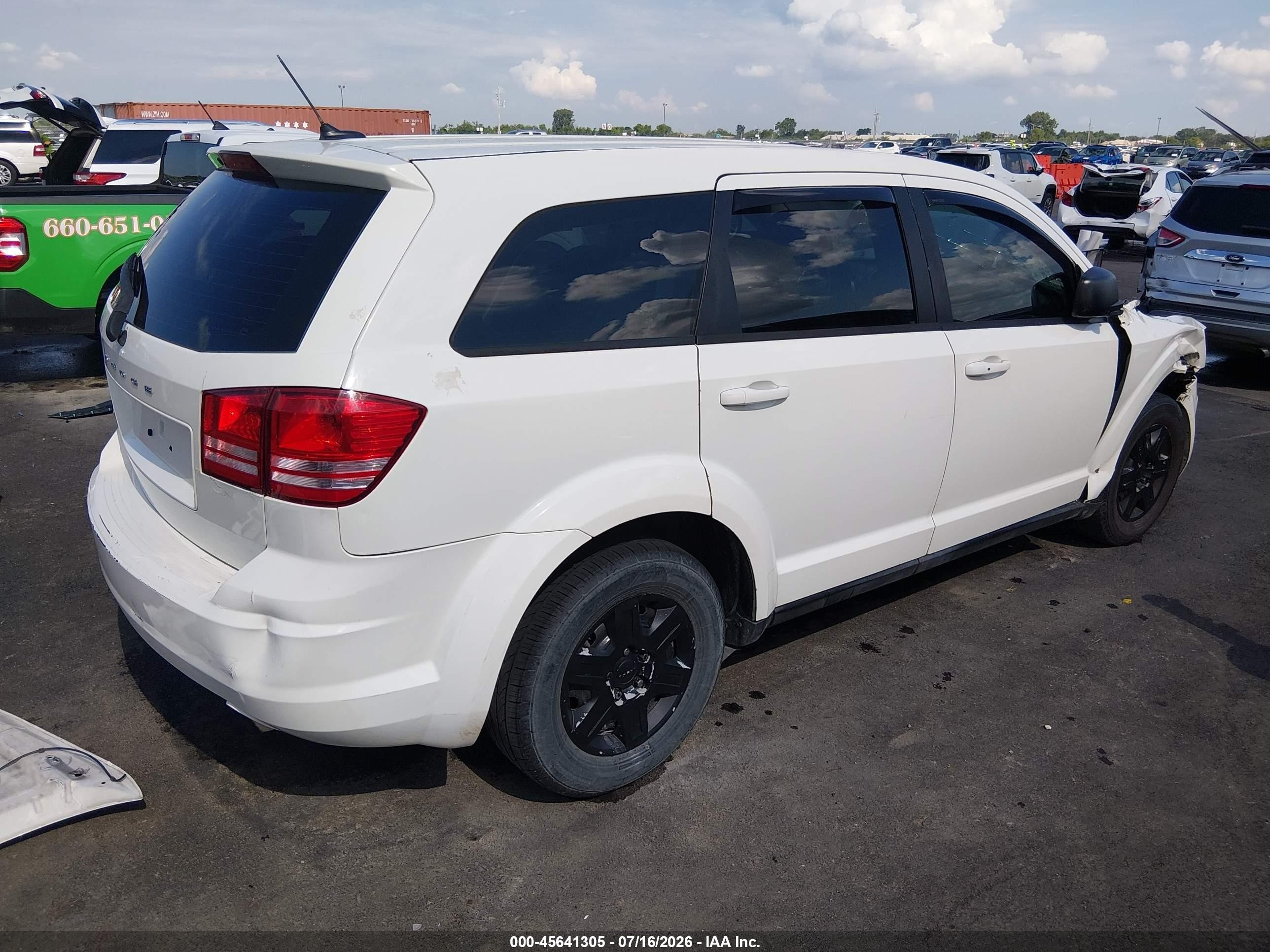 2012 Dodge Journey Se/avp White vin: 3C4PDCAB4CT276130