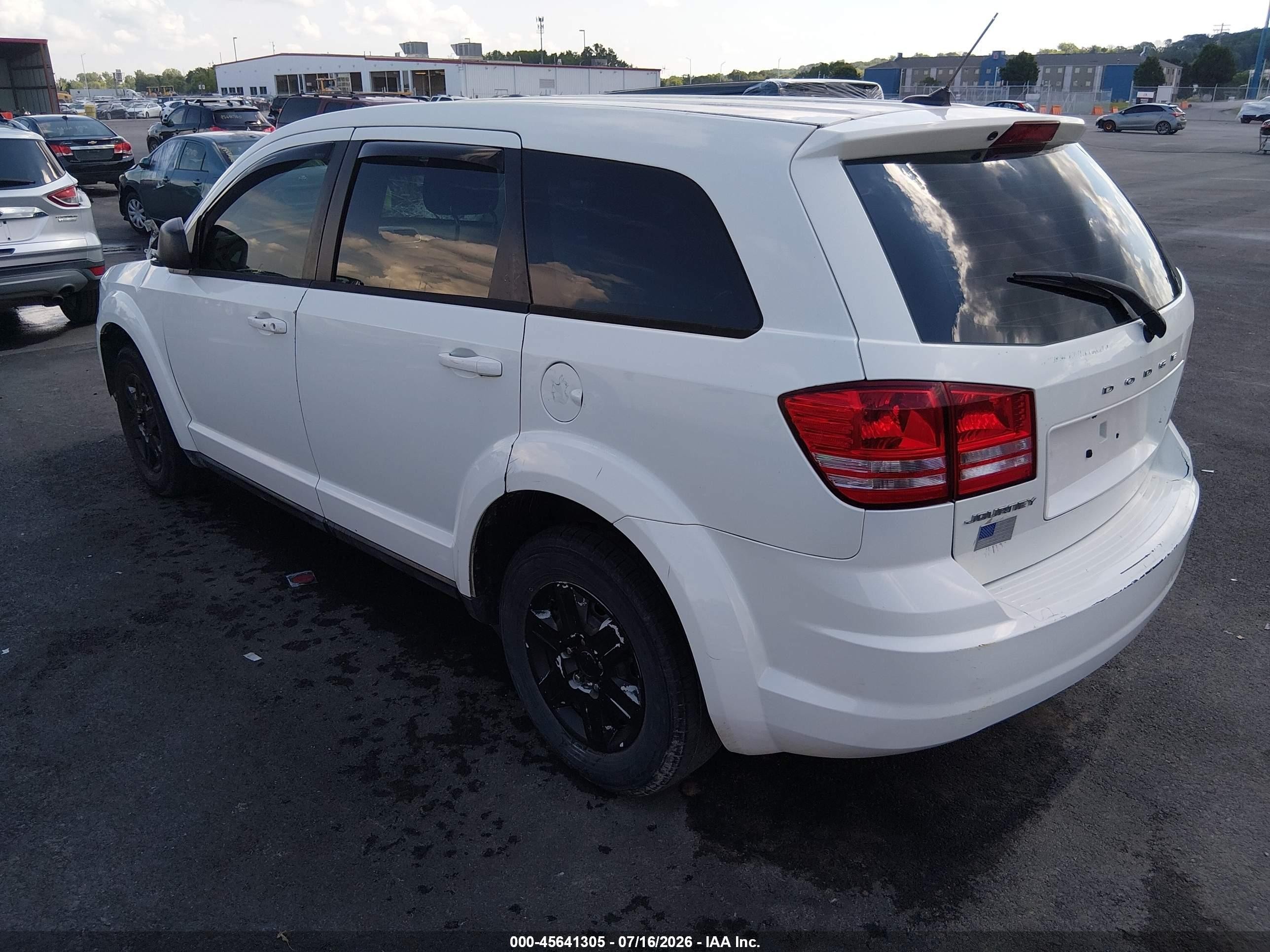 2012 Dodge Journey Se/avp White vin: 3C4PDCAB4CT276130
