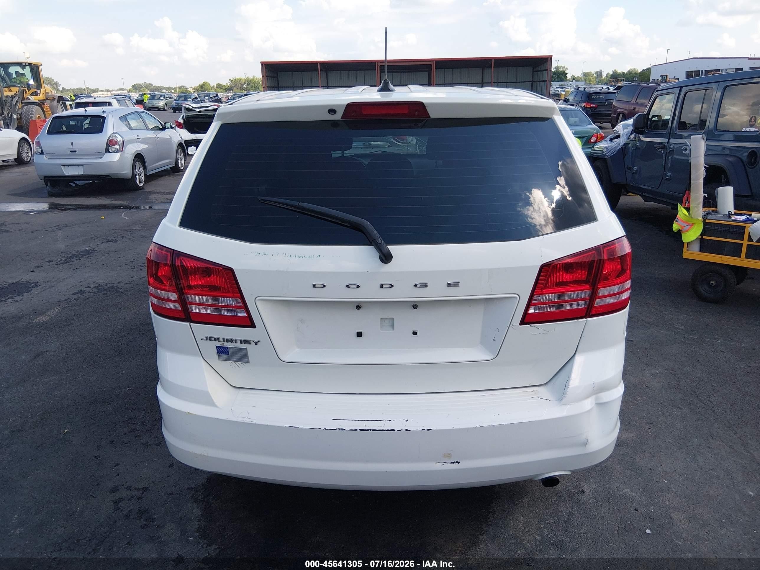 2012 Dodge Journey Se/avp White vin: 3C4PDCAB4CT276130