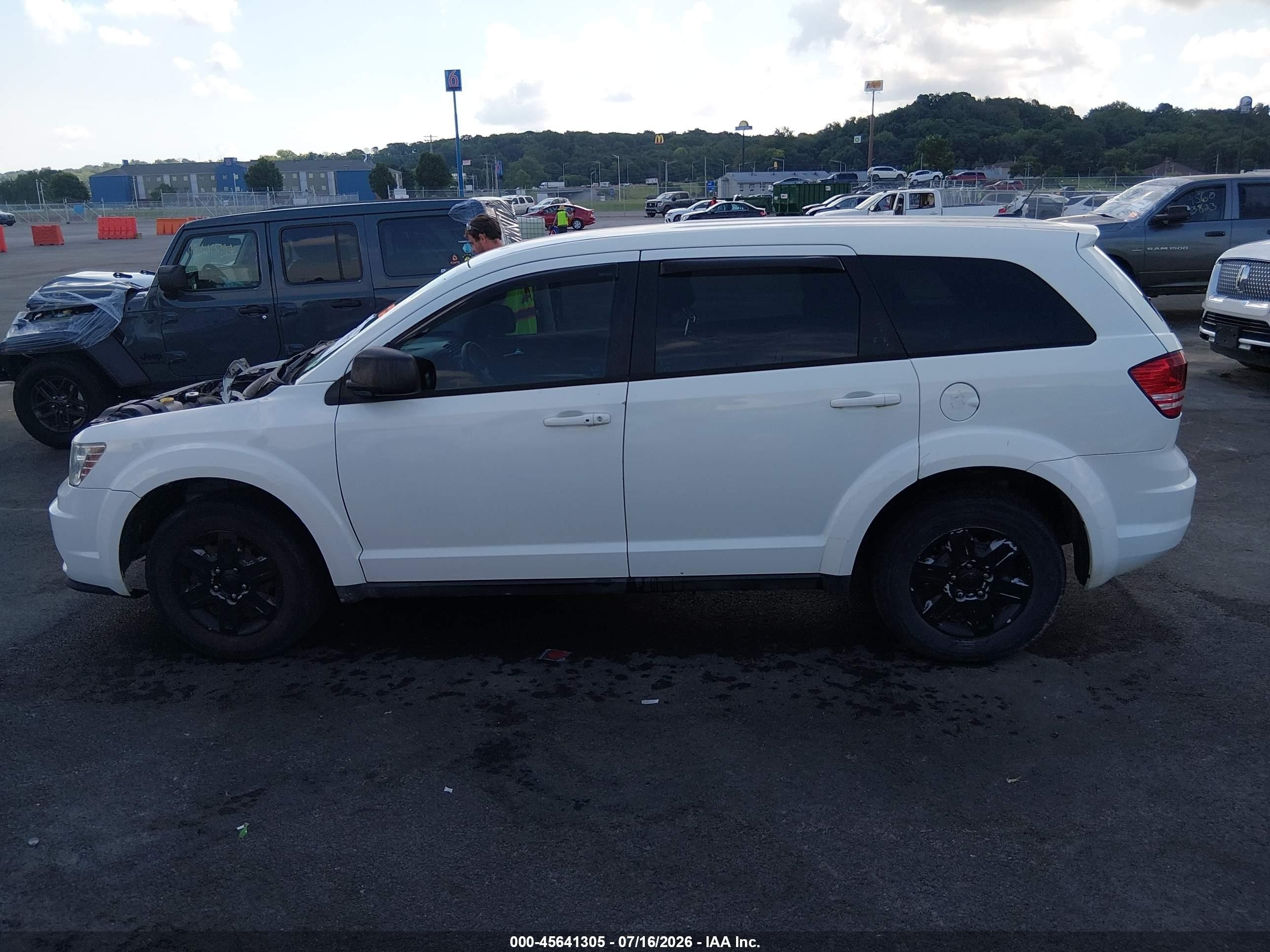2012 Dodge Journey Se/avp White vin: 3C4PDCAB4CT276130