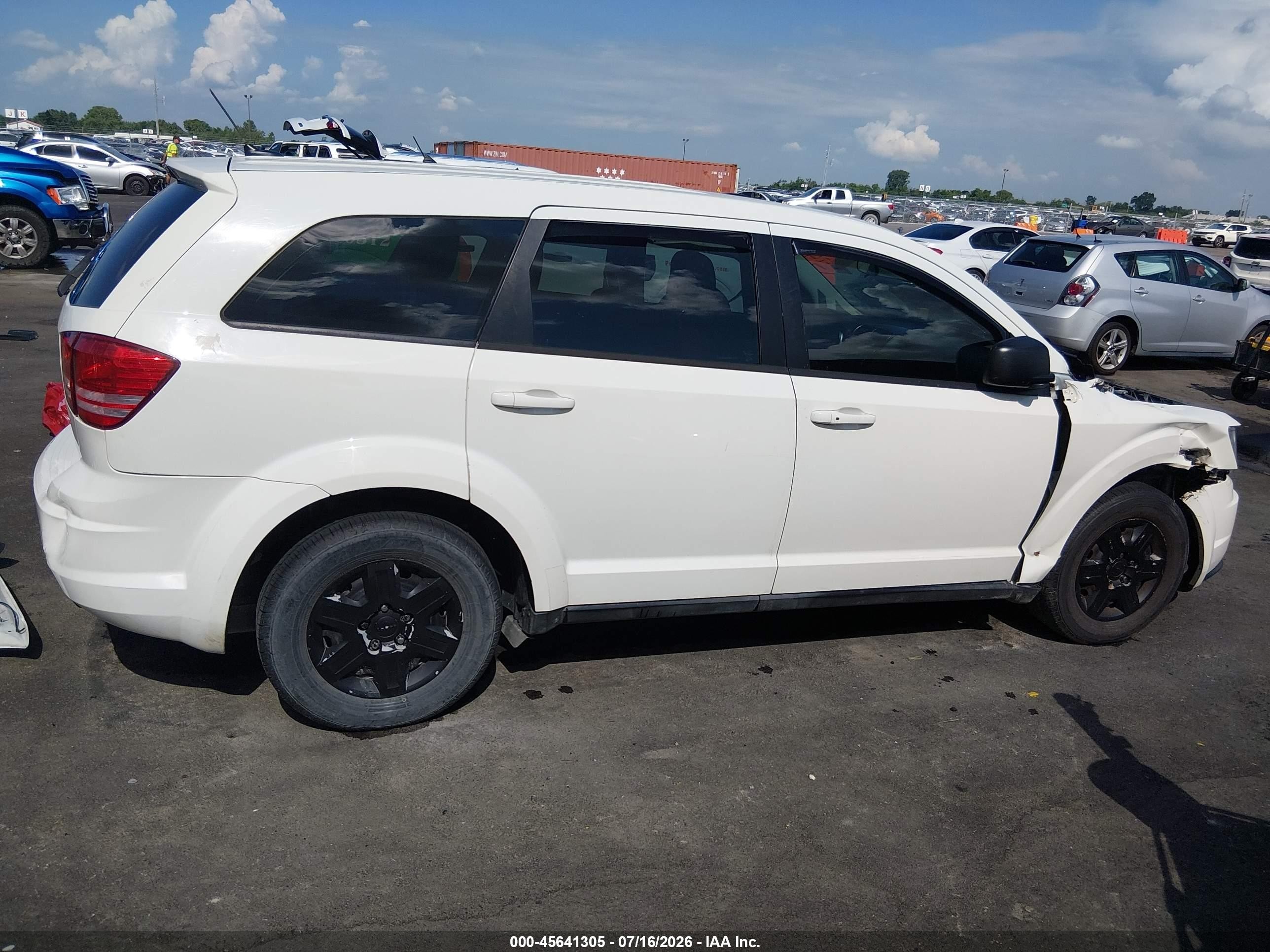2012 Dodge Journey Se/avp White vin: 3C4PDCAB4CT276130