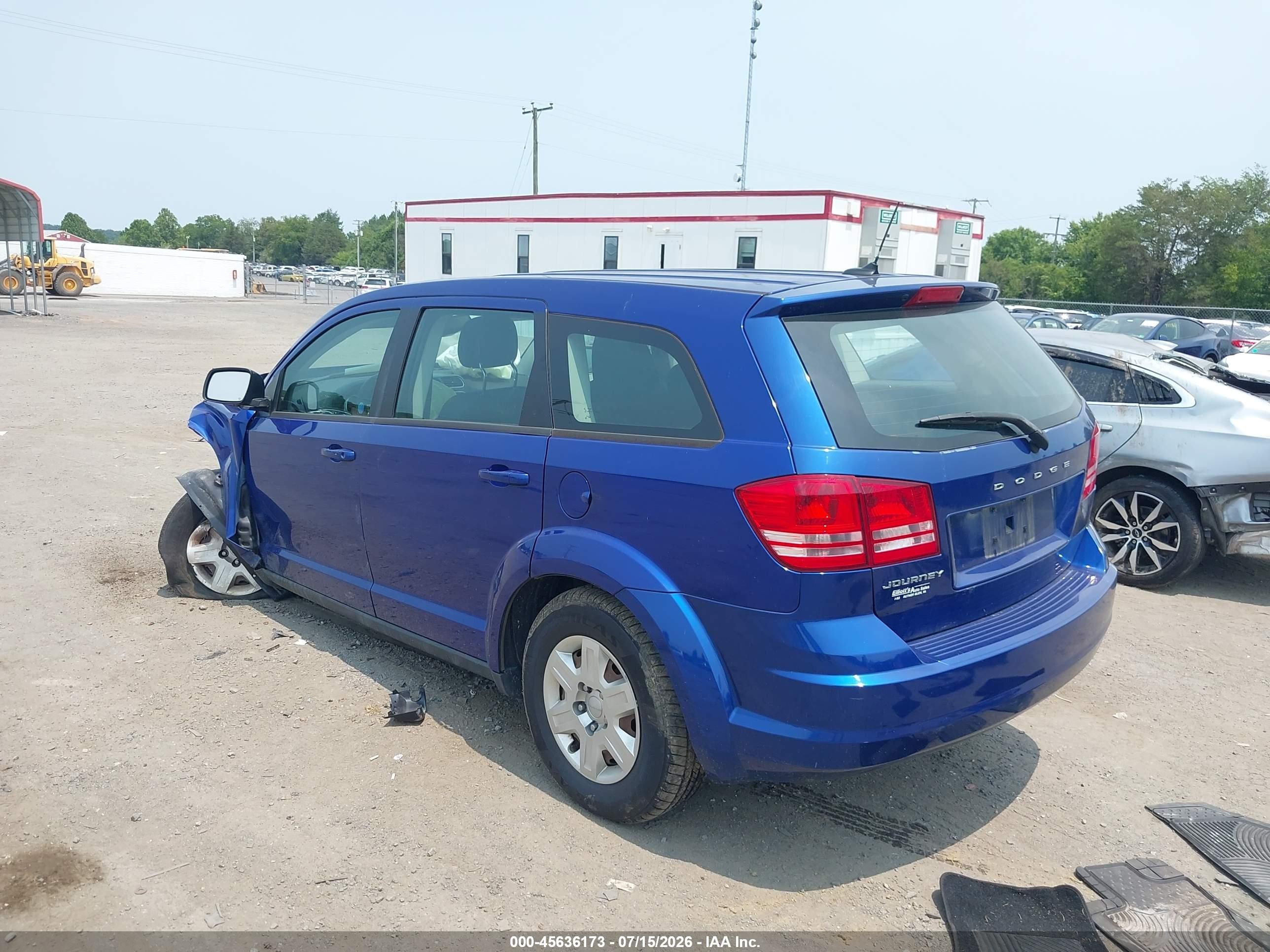 2012 Dodge Journey Se/avp Blue vin: 3C4PDCAB4CT341557