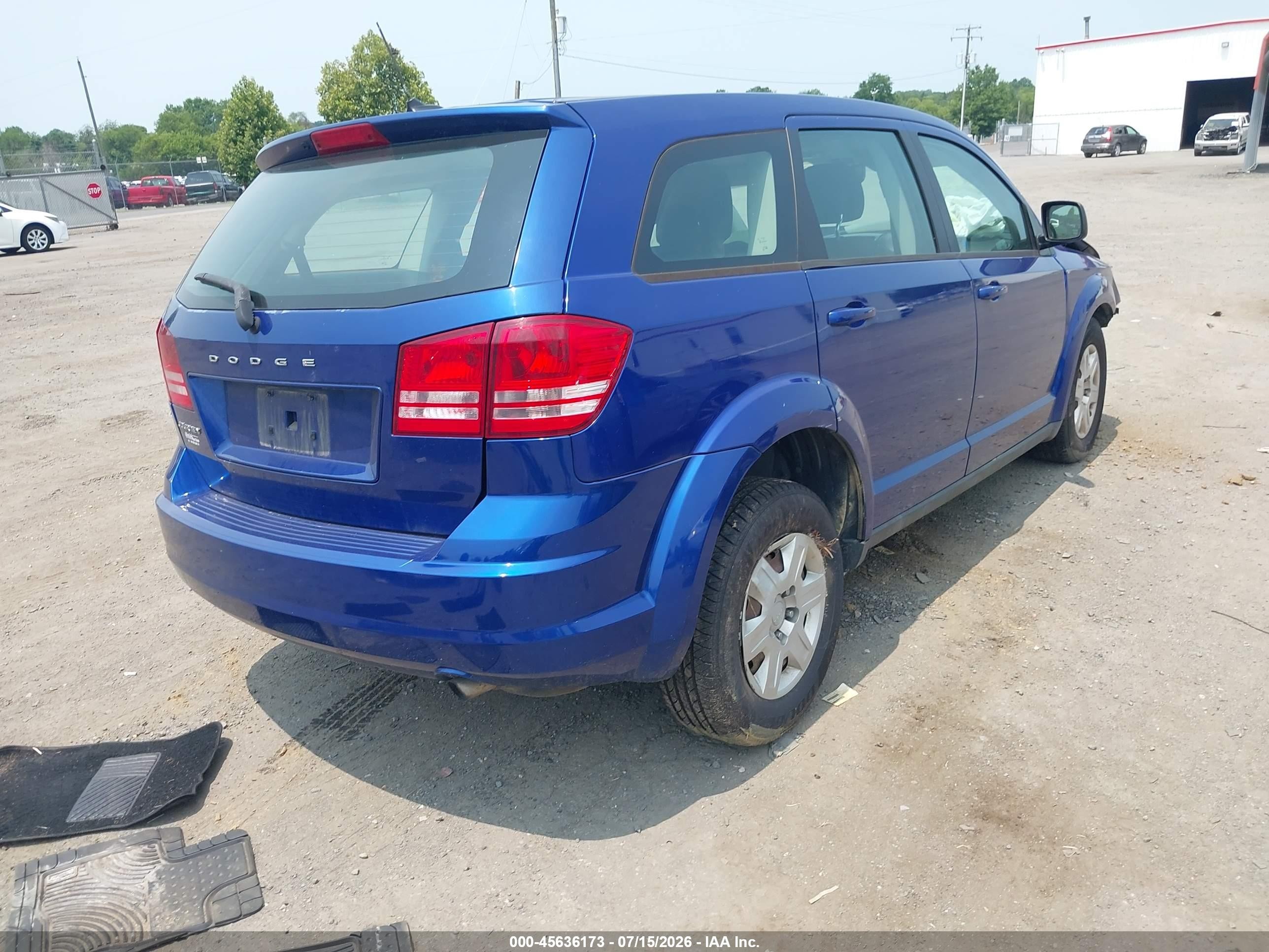 2012 Dodge Journey Se/avp Blue vin: 3C4PDCAB4CT341557