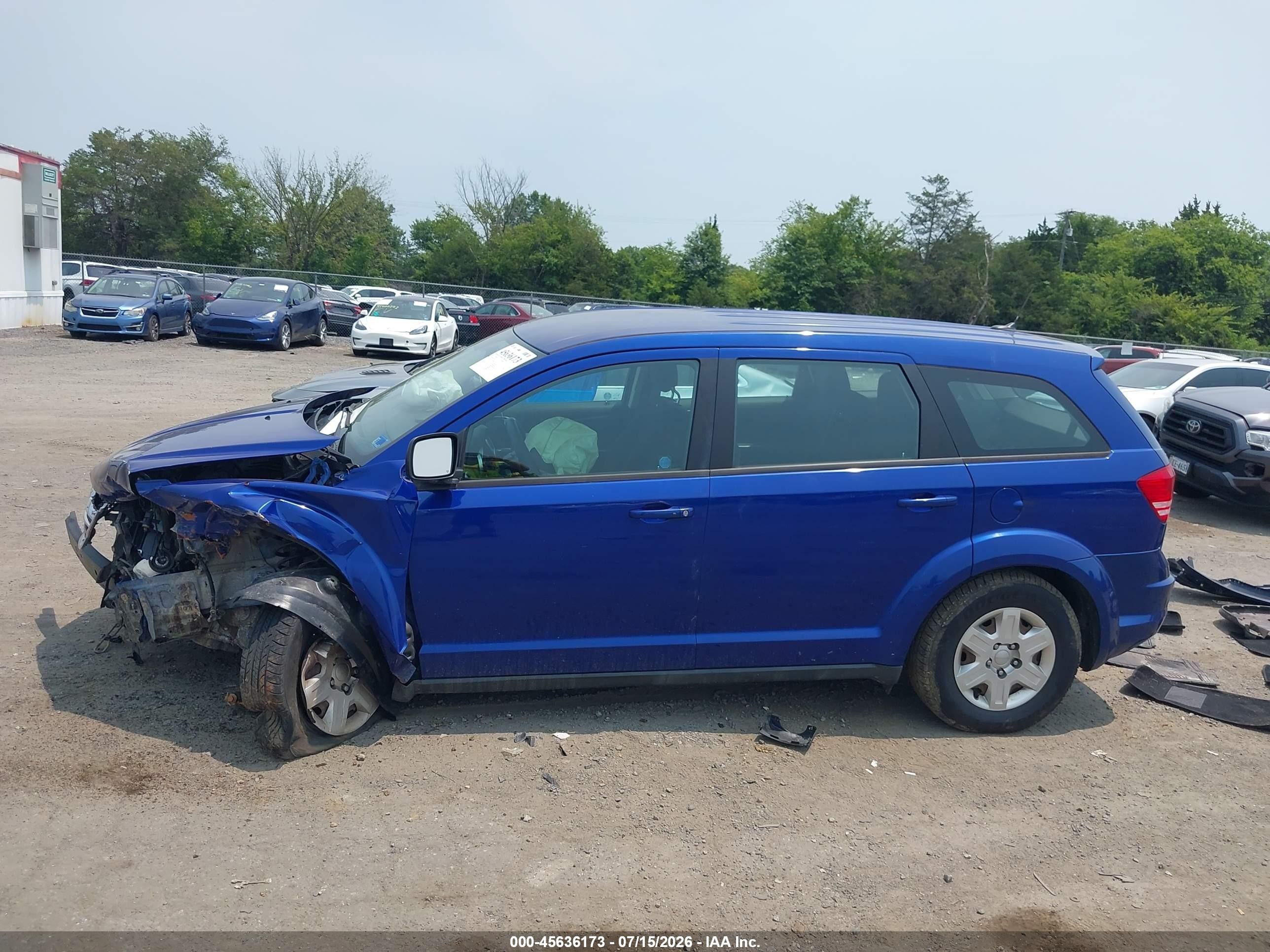 2012 Dodge Journey Se/avp Blue vin: 3C4PDCAB4CT341557