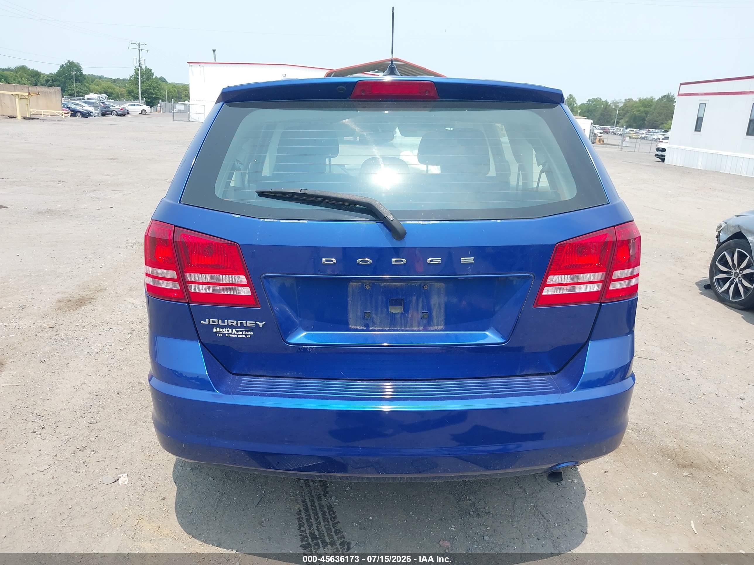 2012 Dodge Journey Se/avp Blue vin: 3C4PDCAB4CT341557