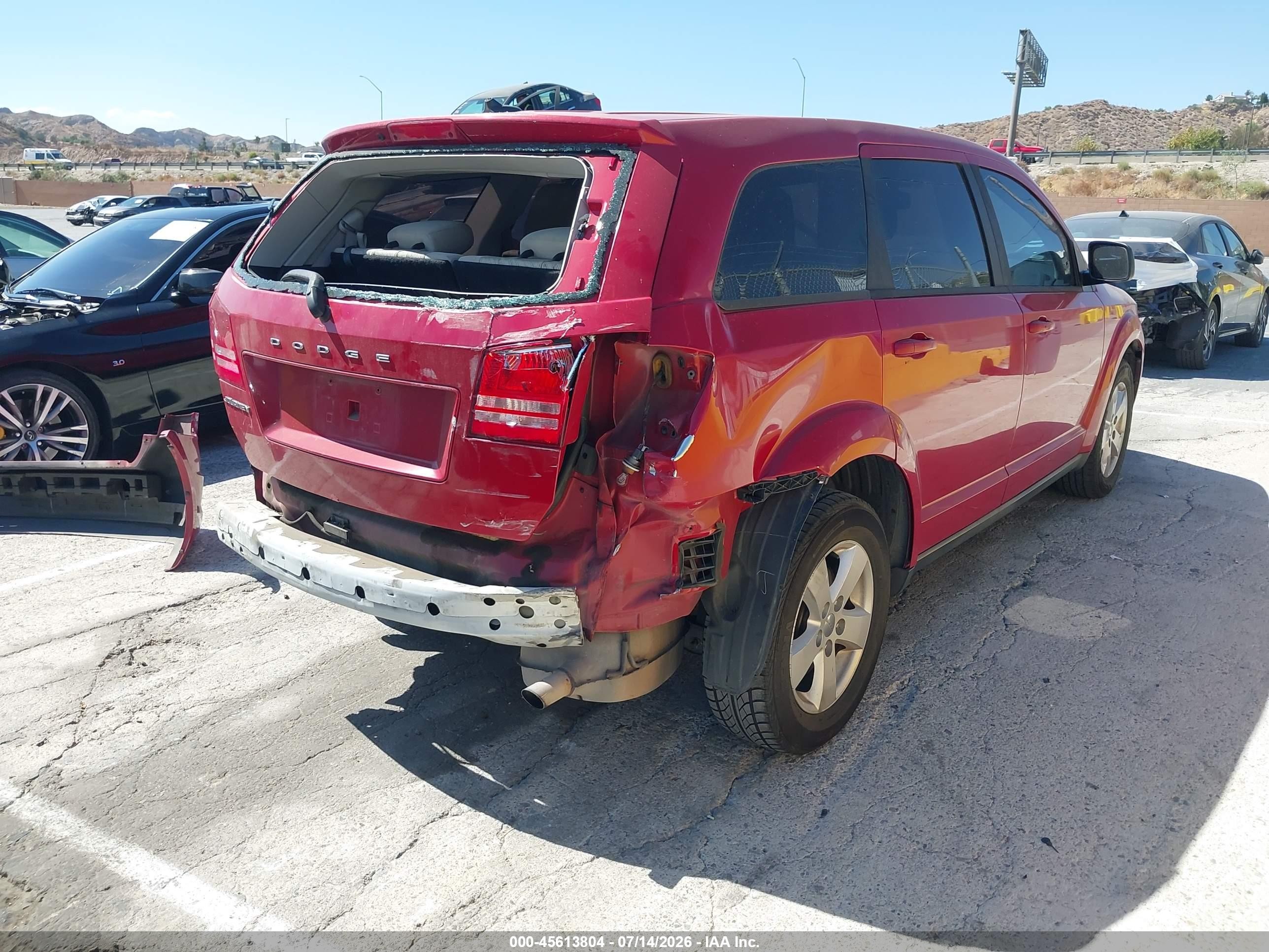 2013 Dodge Journey American Value Pkg Red vin: 3C4PDCAB4DT557345