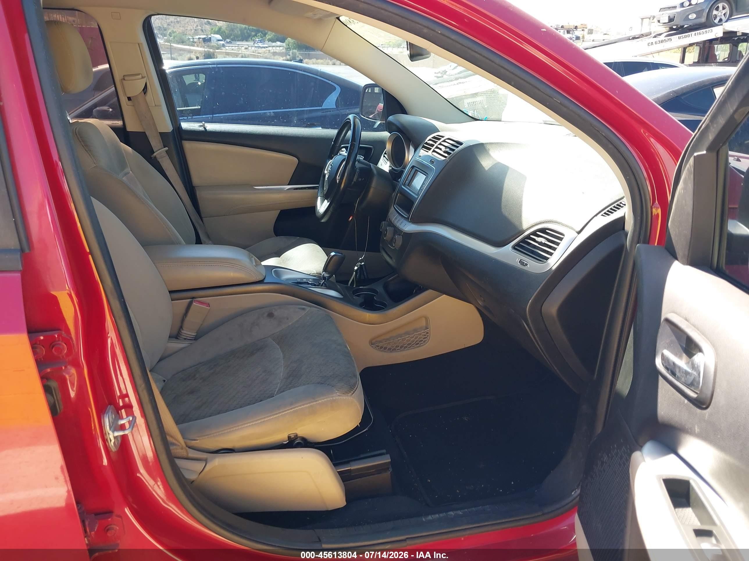 2013 Dodge Journey American Value Pkg Red vin: 3C4PDCAB4DT557345