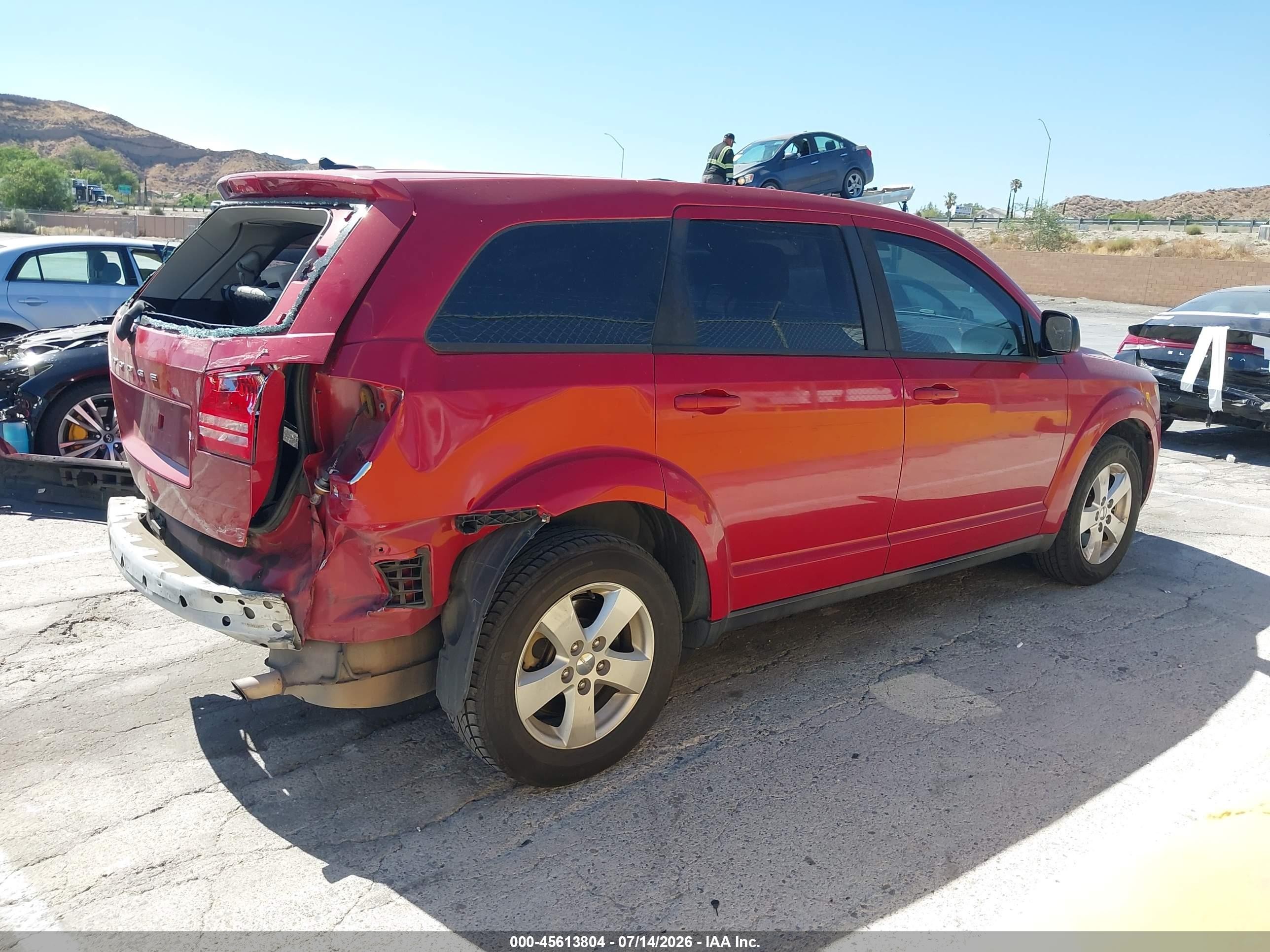 2013 Dodge Journey American Value Pkg Red vin: 3C4PDCAB4DT557345