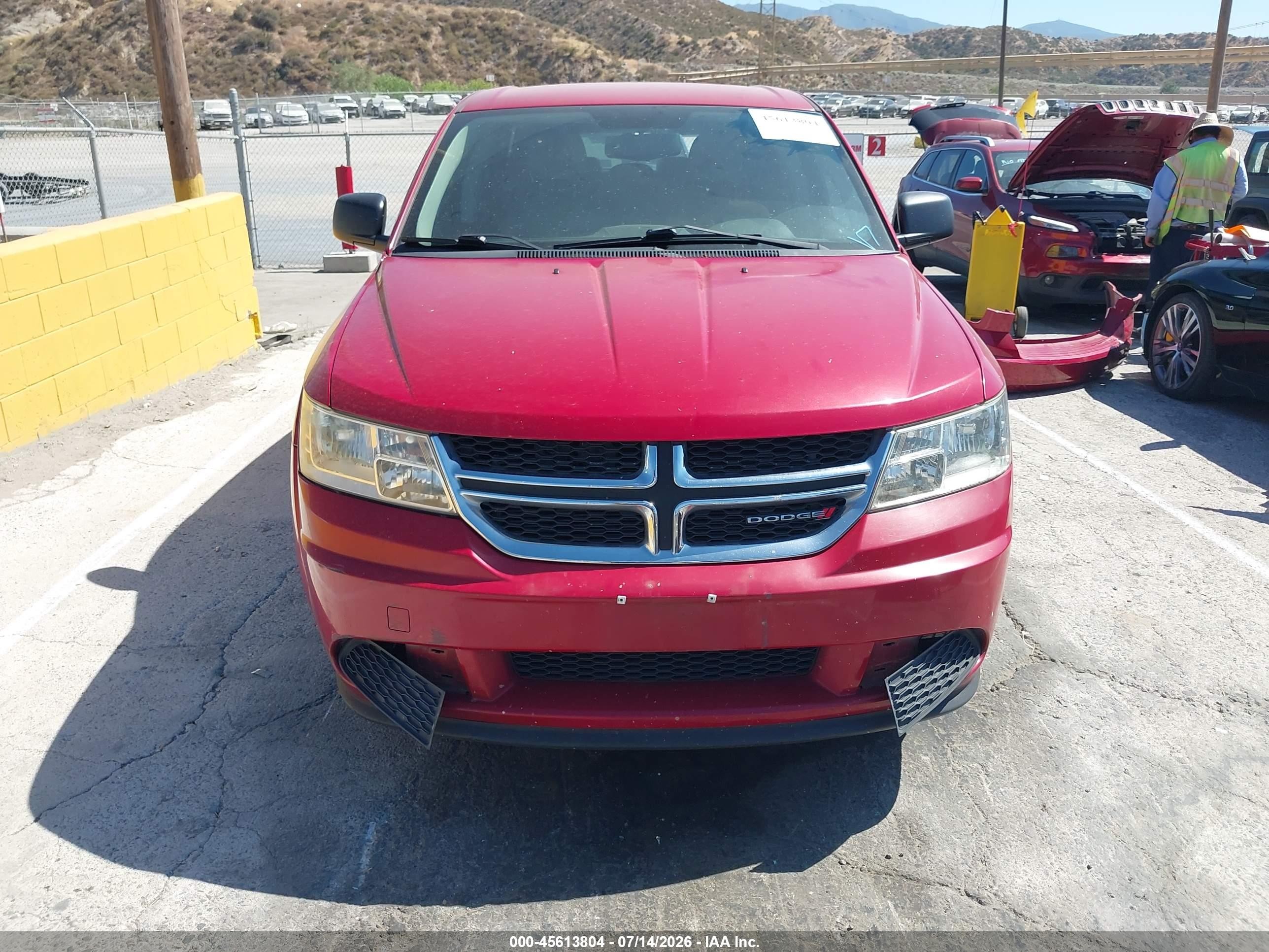2013 Dodge Journey American Value Pkg Red vin: 3C4PDCAB4DT557345