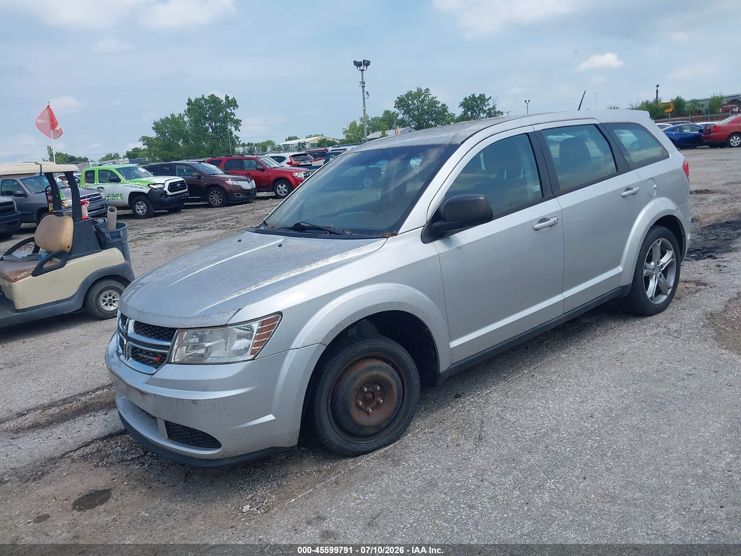 2013 Dodge Journey American Value Pkg Серебряный vin: 3C4PDCAB4DT560875
