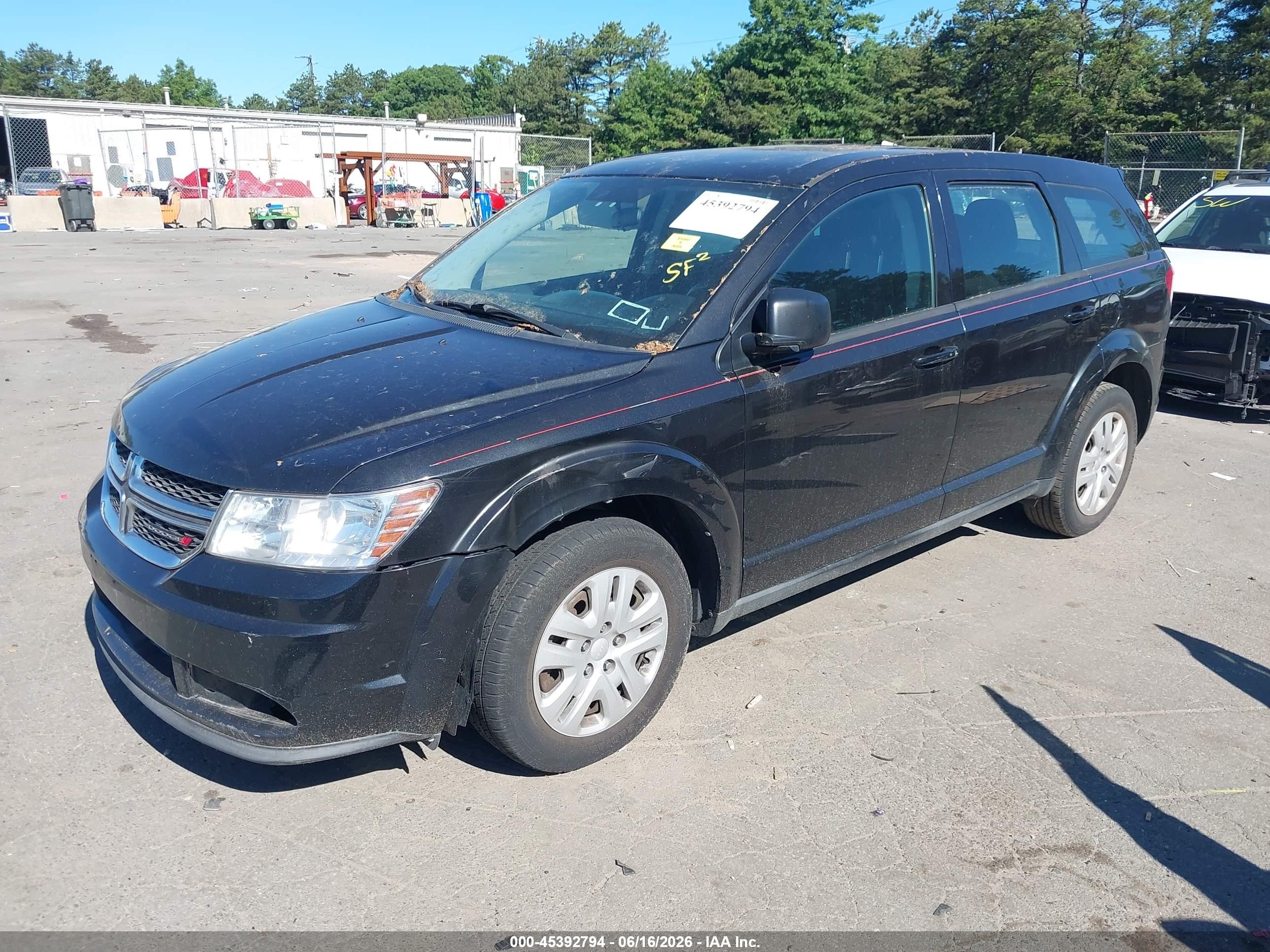 2013 Dodge Journey American Value Pkg Black vin: 3C4PDCAB4DT705039