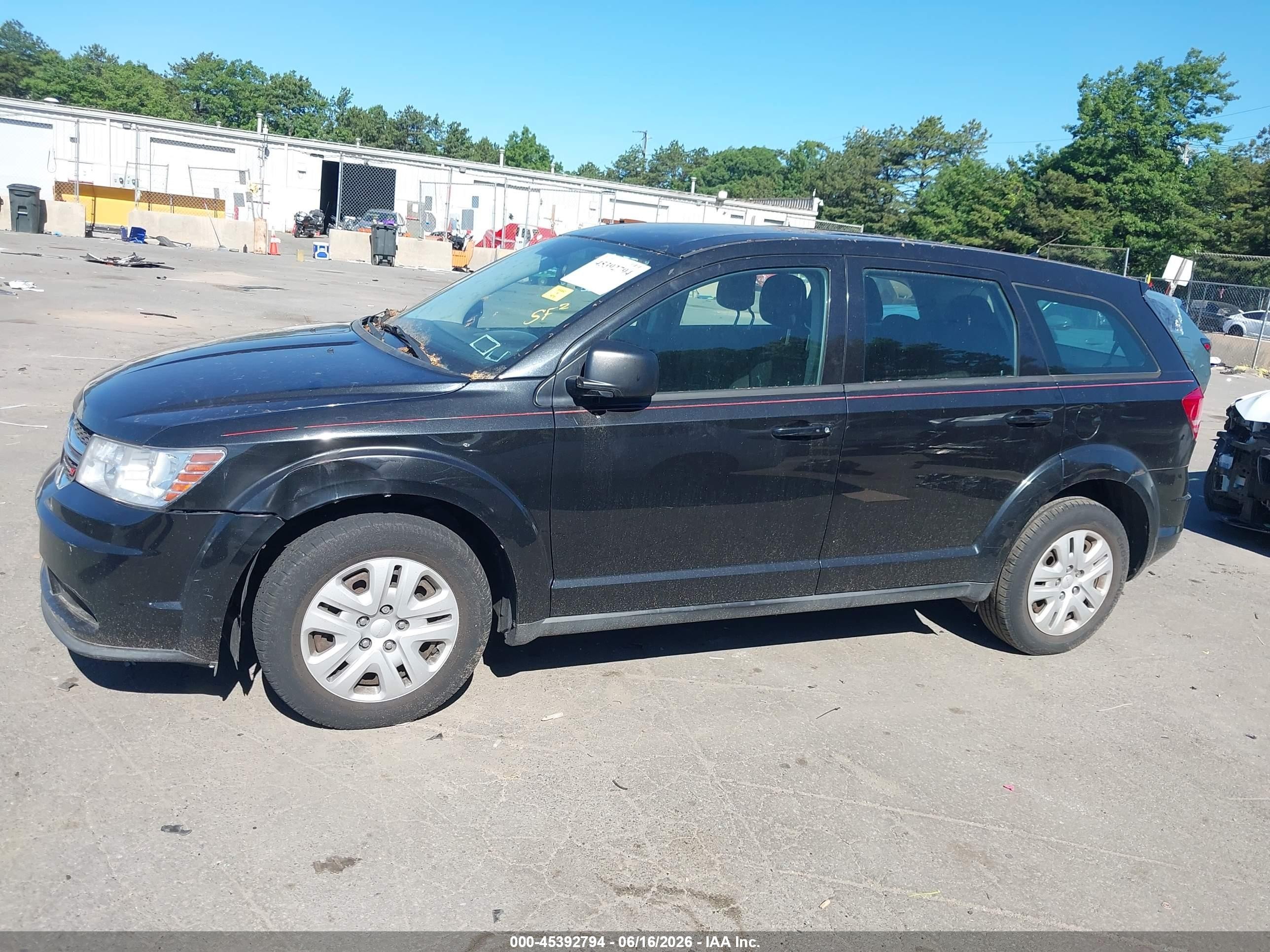 2013 Dodge Journey American Value Pkg Black vin: 3C4PDCAB4DT705039
