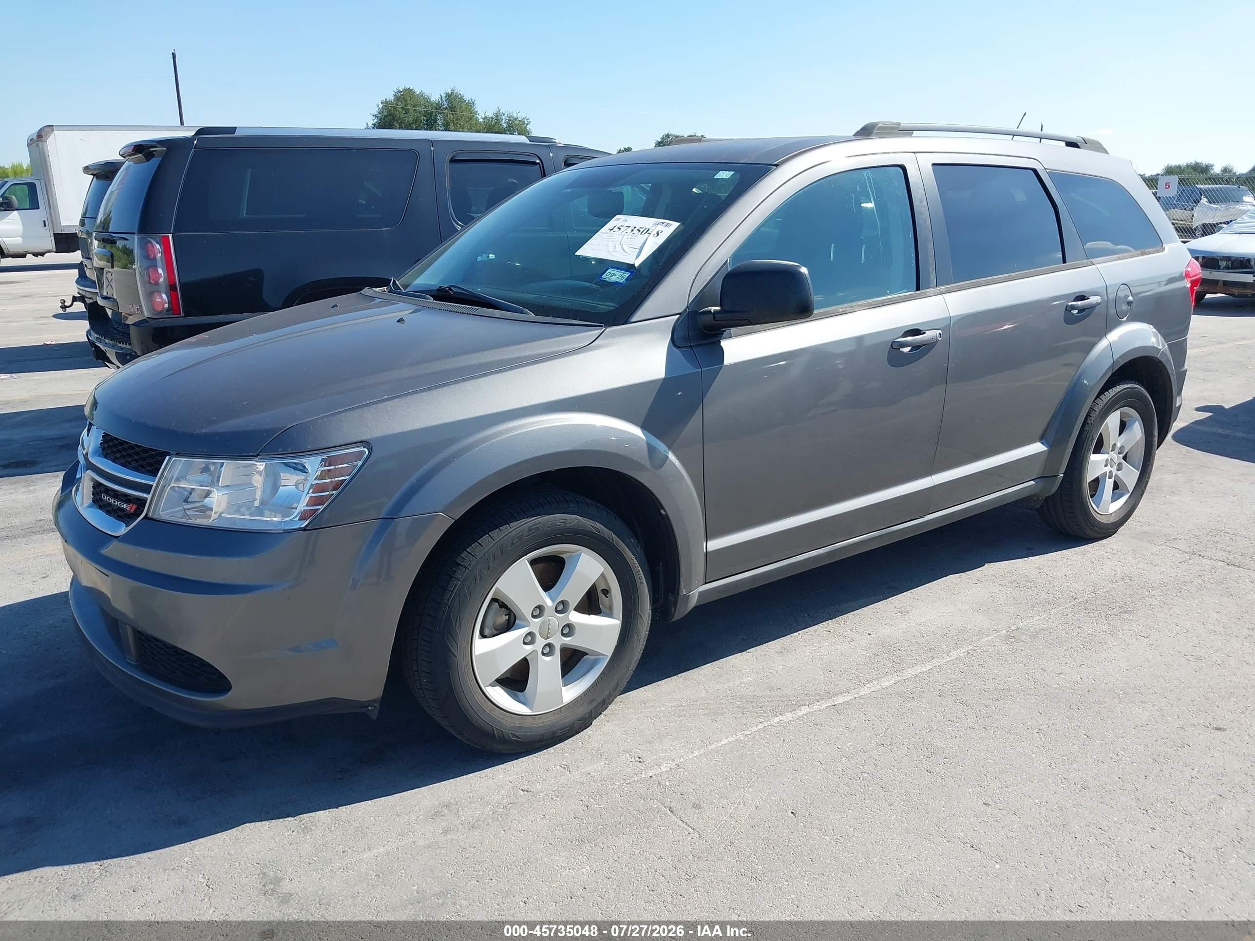 2013 Dodge Journey Se Gray vin: 3C4PDCAB4DT722469