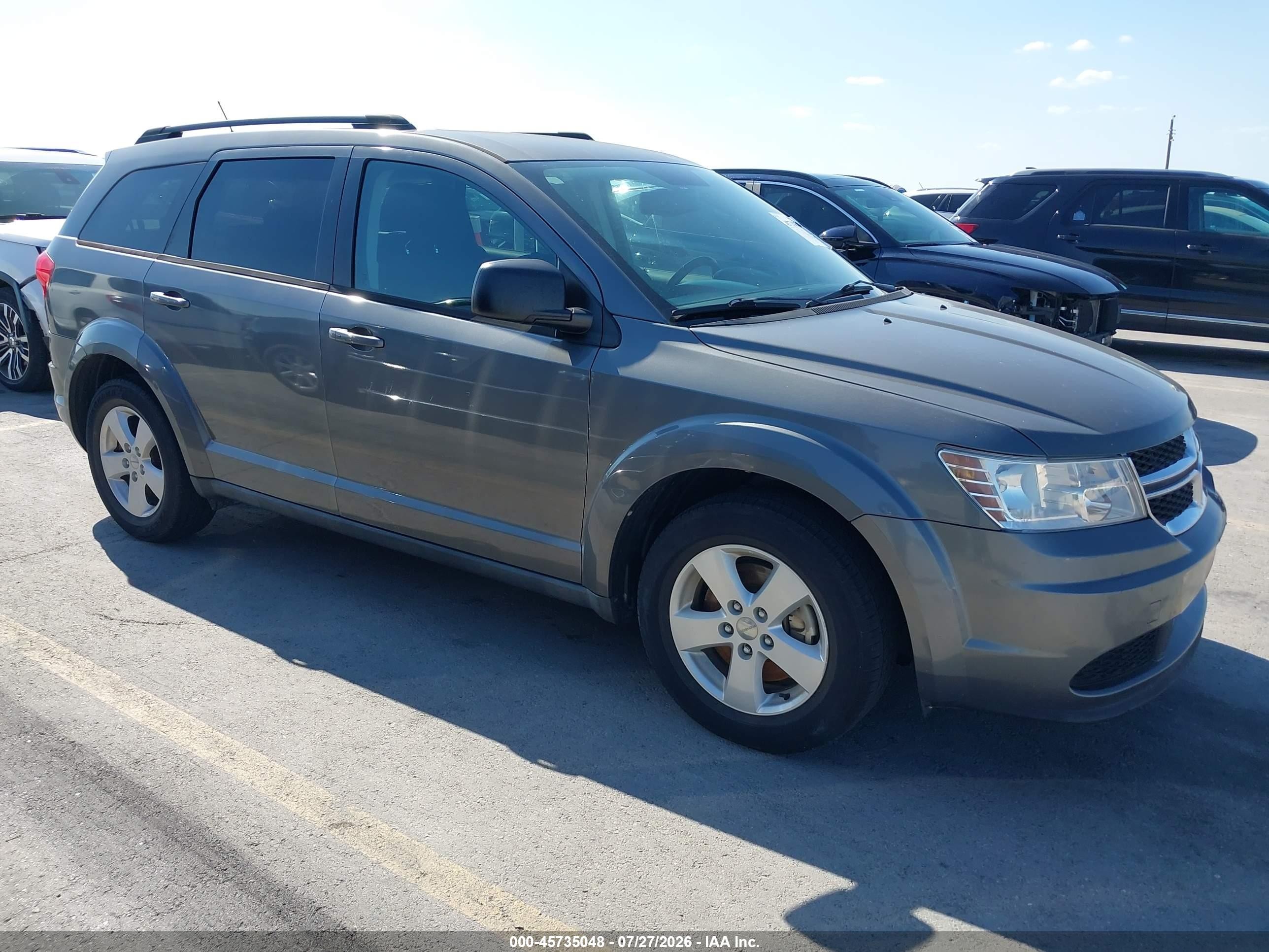 2013 Dodge Journey Se Gray vin: 3C4PDCAB4DT722469