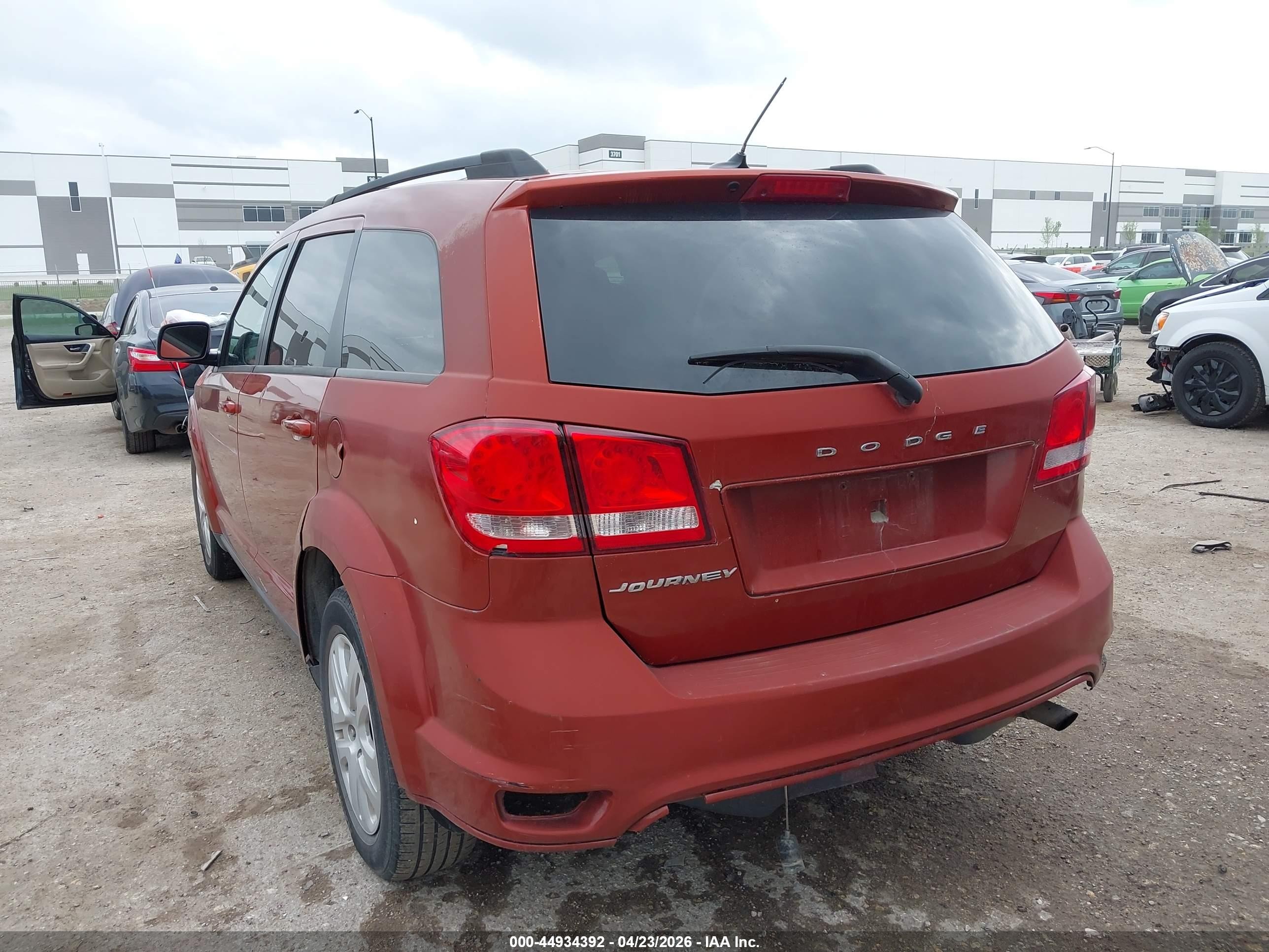 2014 Dodge Journey Se Orange vin: 3C4PDCAB4ET101296