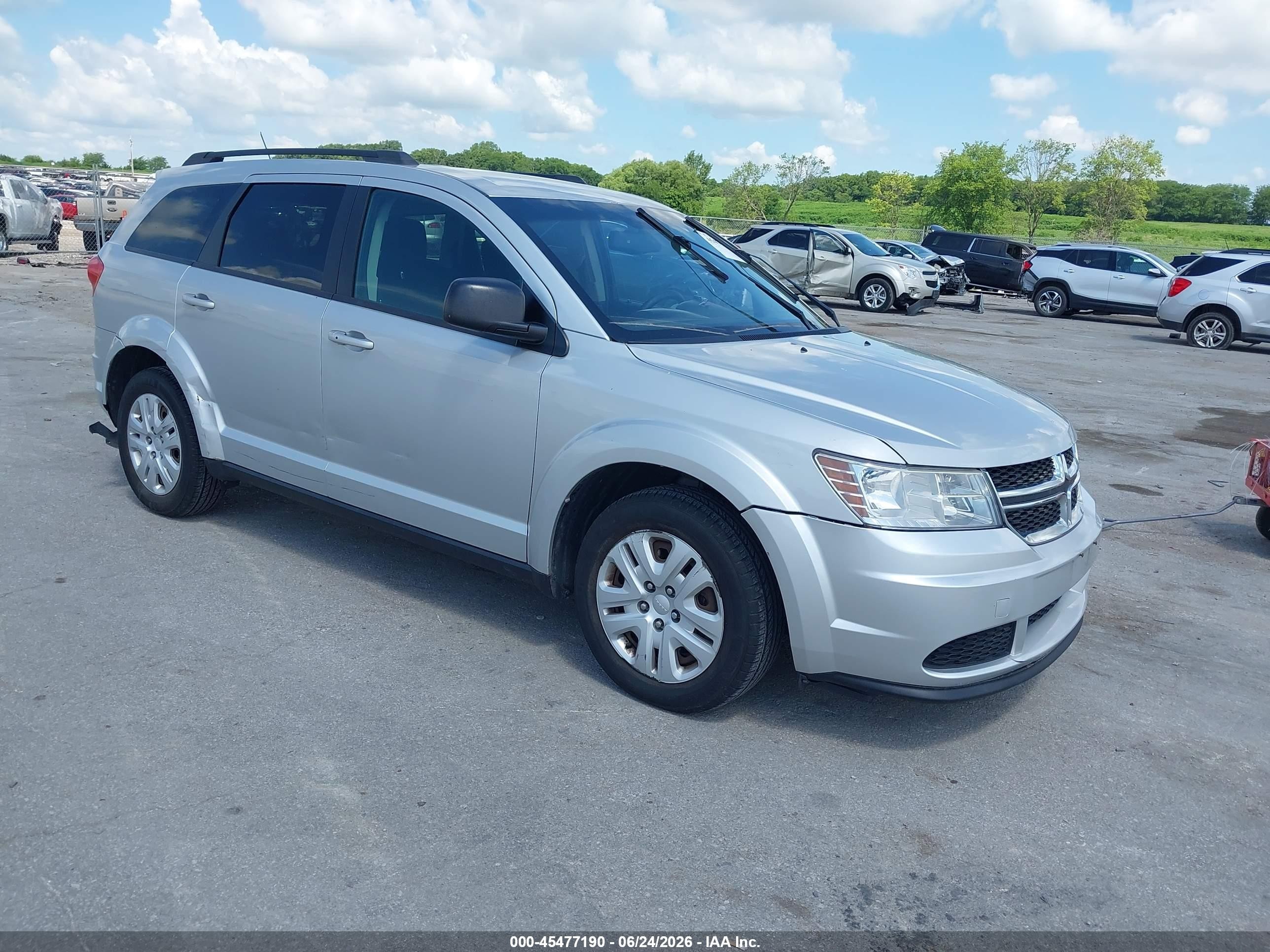 2014 Dodge Journey Se Silver vin: 3C4PDCAB4ET141314
