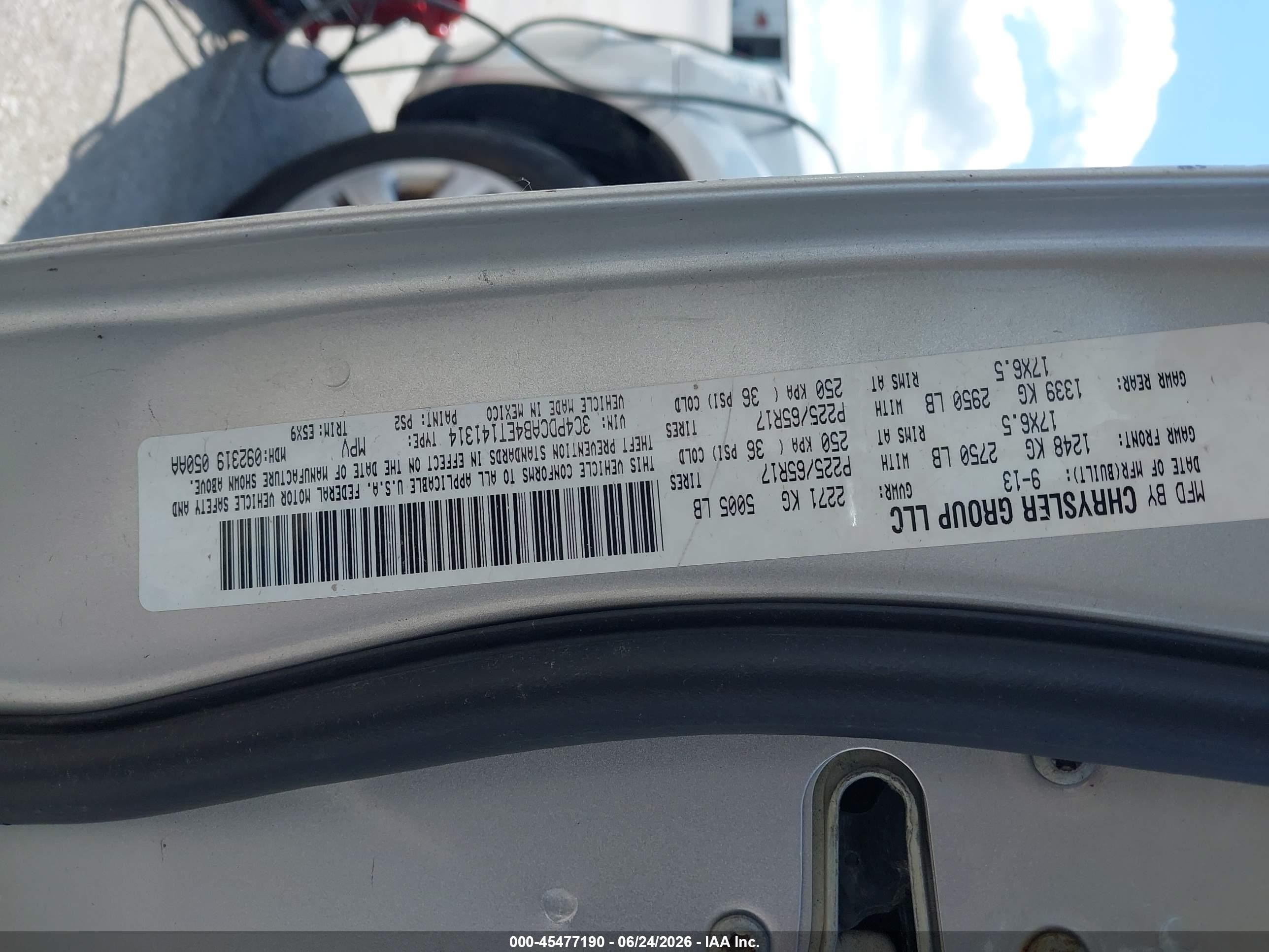 2014 Dodge Journey Se Silver vin: 3C4PDCAB4ET141314