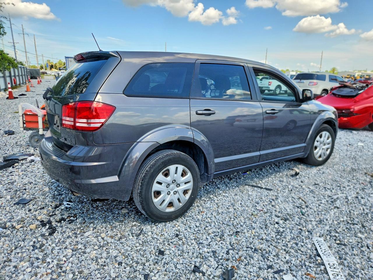 2014 Dodge Journey Gray vin: 3C4PDCAB4ET196894