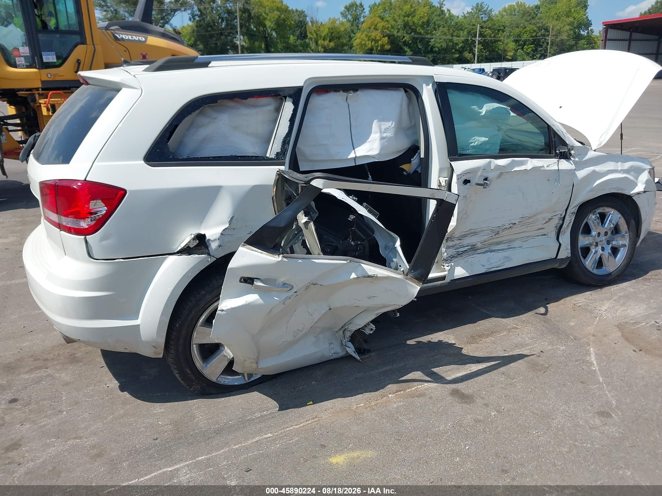 2014 Dodge Journey Se White vin: 3C4PDCAB4ET317228