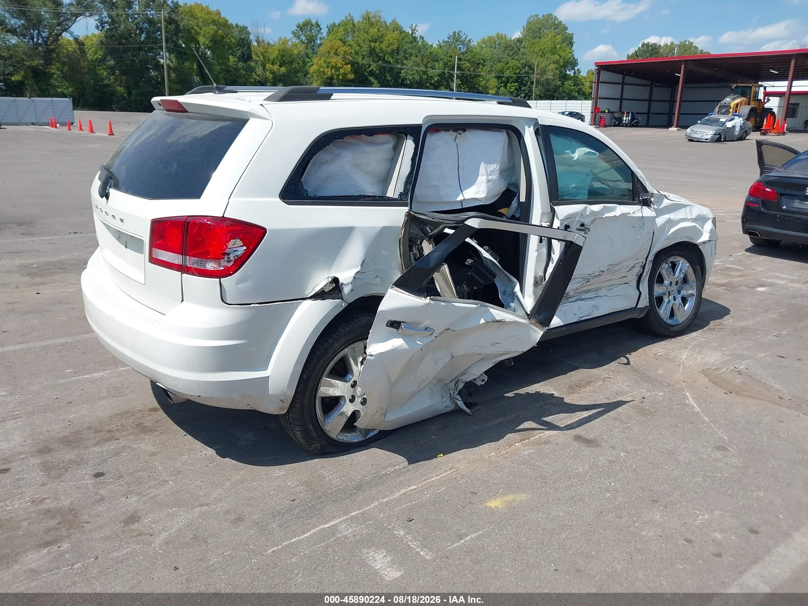 2014 Dodge Journey Se White vin: 3C4PDCAB4ET317228