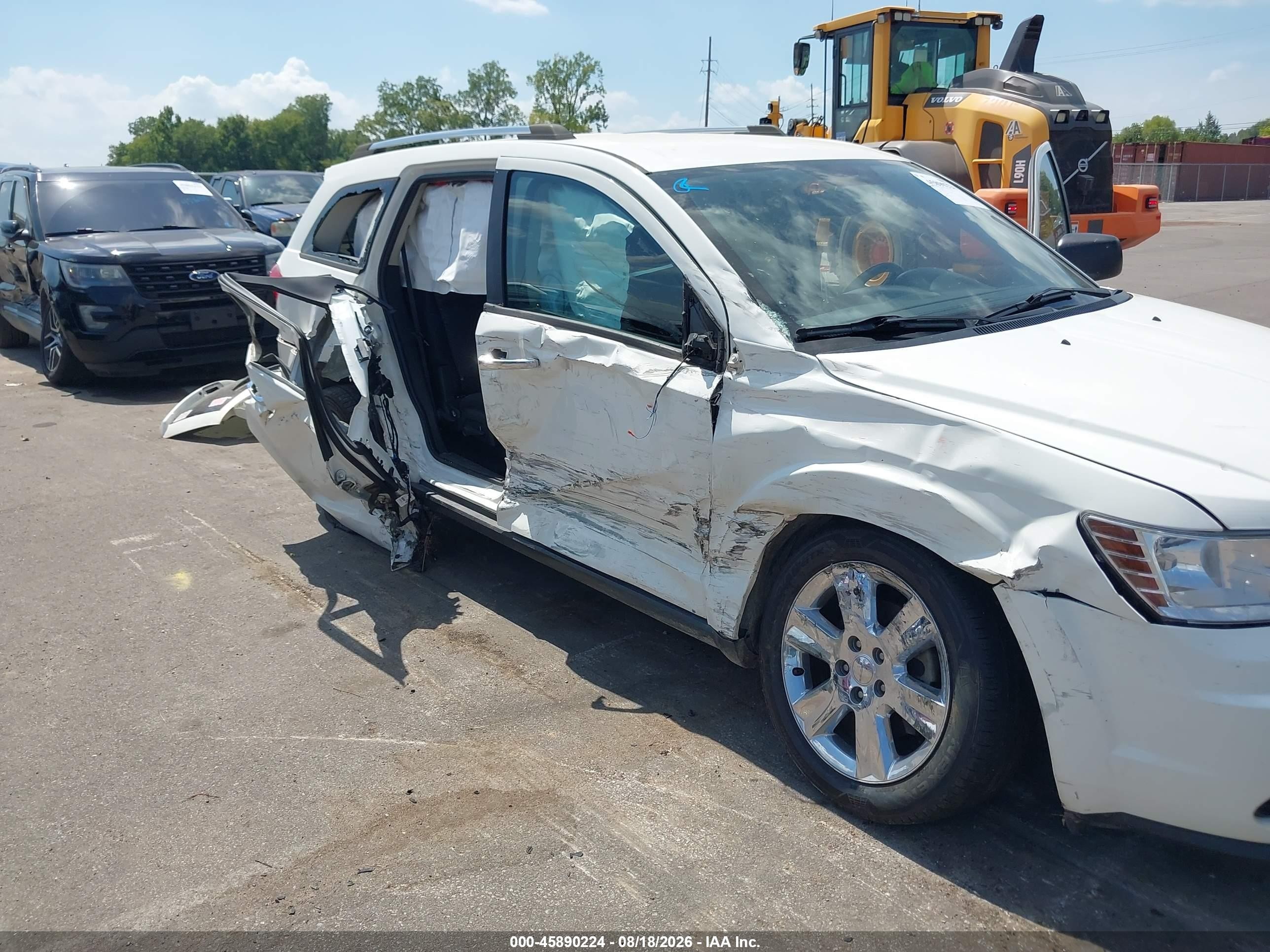2014 Dodge Journey Se White vin: 3C4PDCAB4ET317228