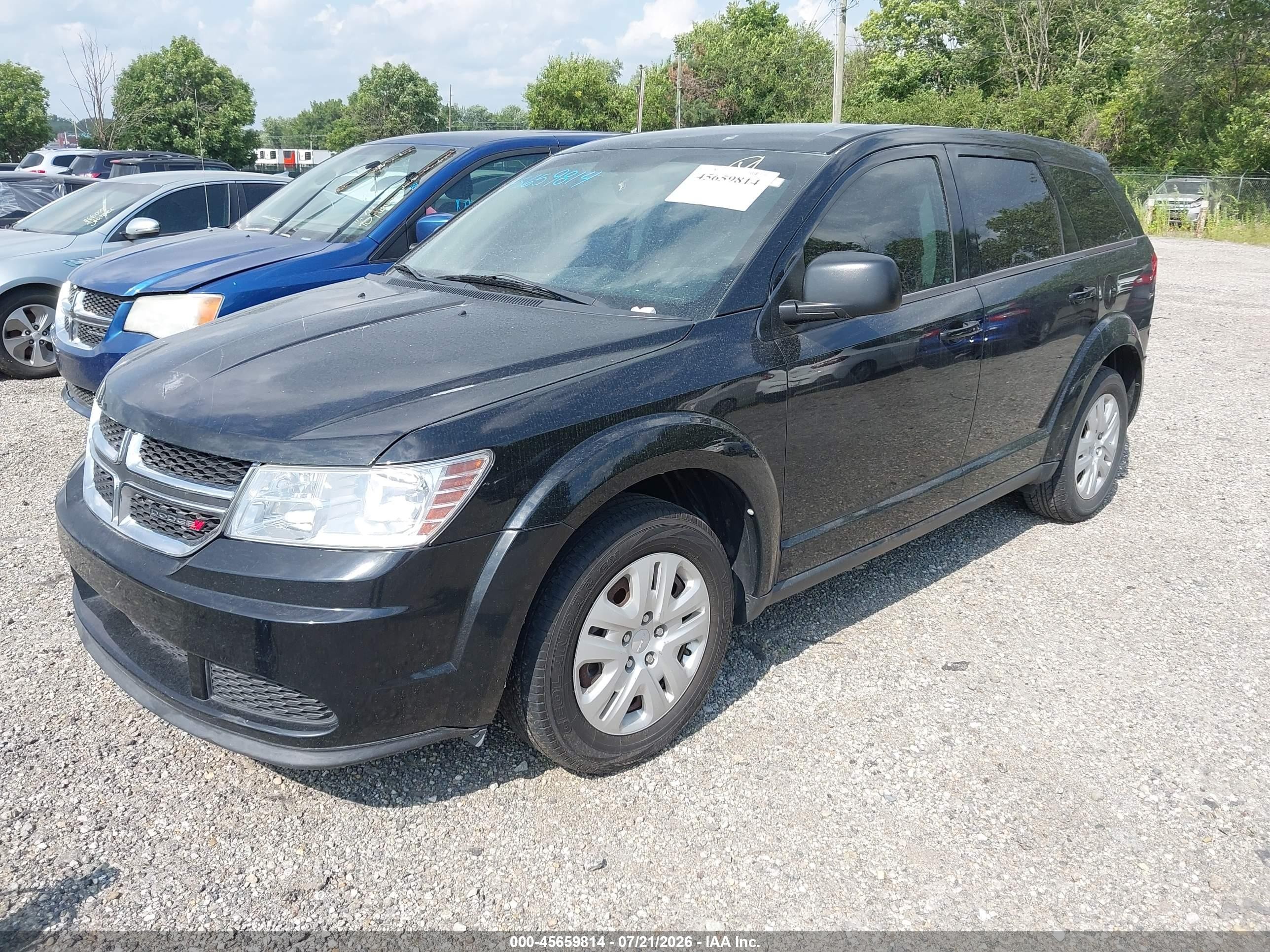 2015 Dodge Journey American Value Pkg Black vin: 3C4PDCAB4FT531105