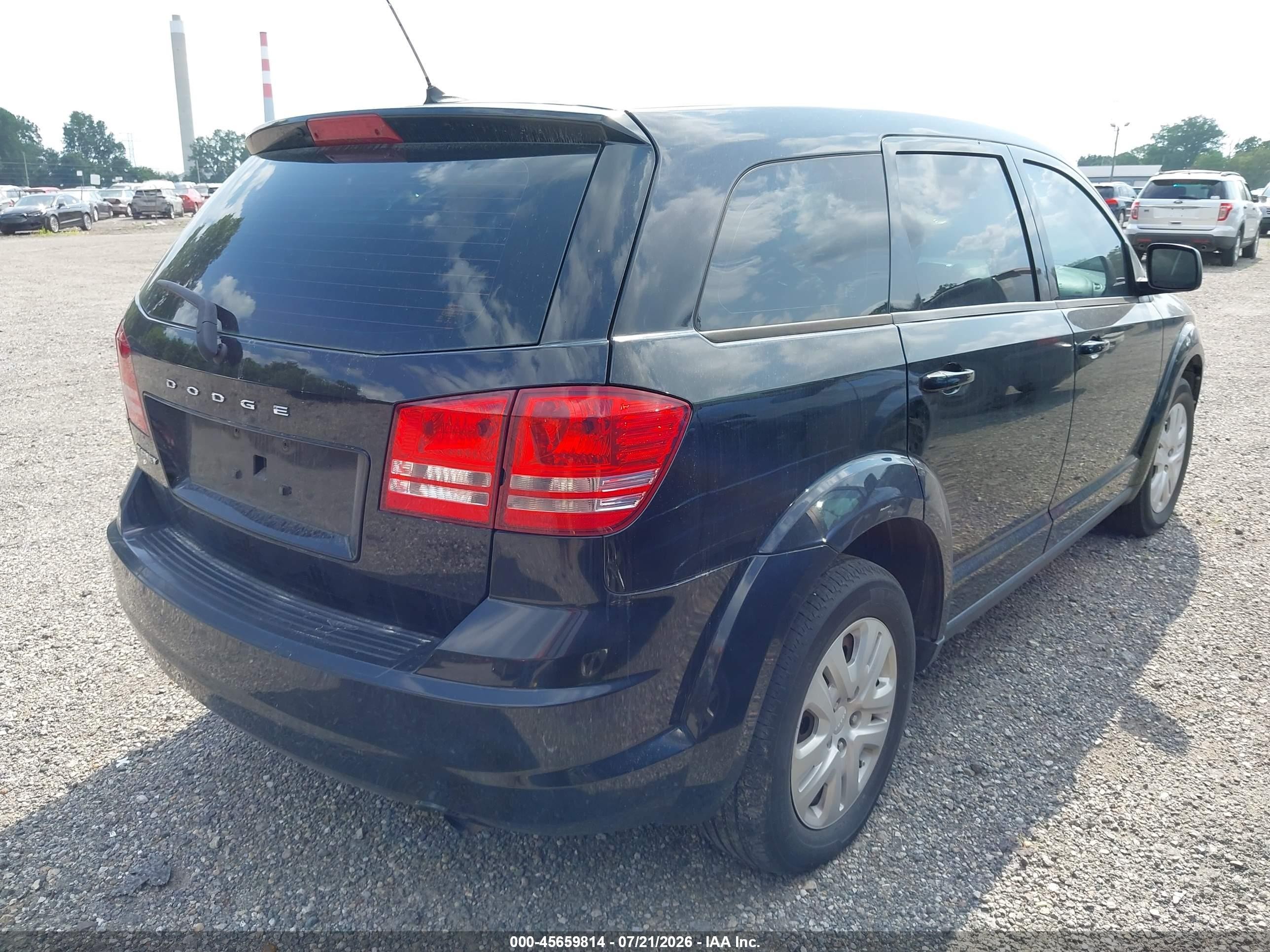 2015 Dodge Journey American Value Pkg Black vin: 3C4PDCAB4FT531105