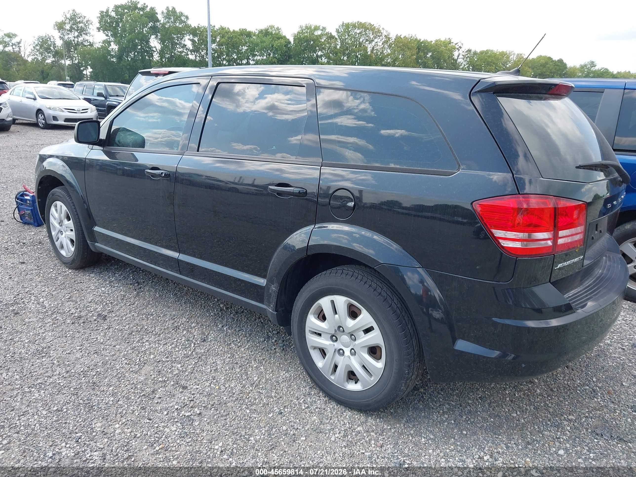2015 Dodge Journey American Value Pkg Black vin: 3C4PDCAB4FT531105