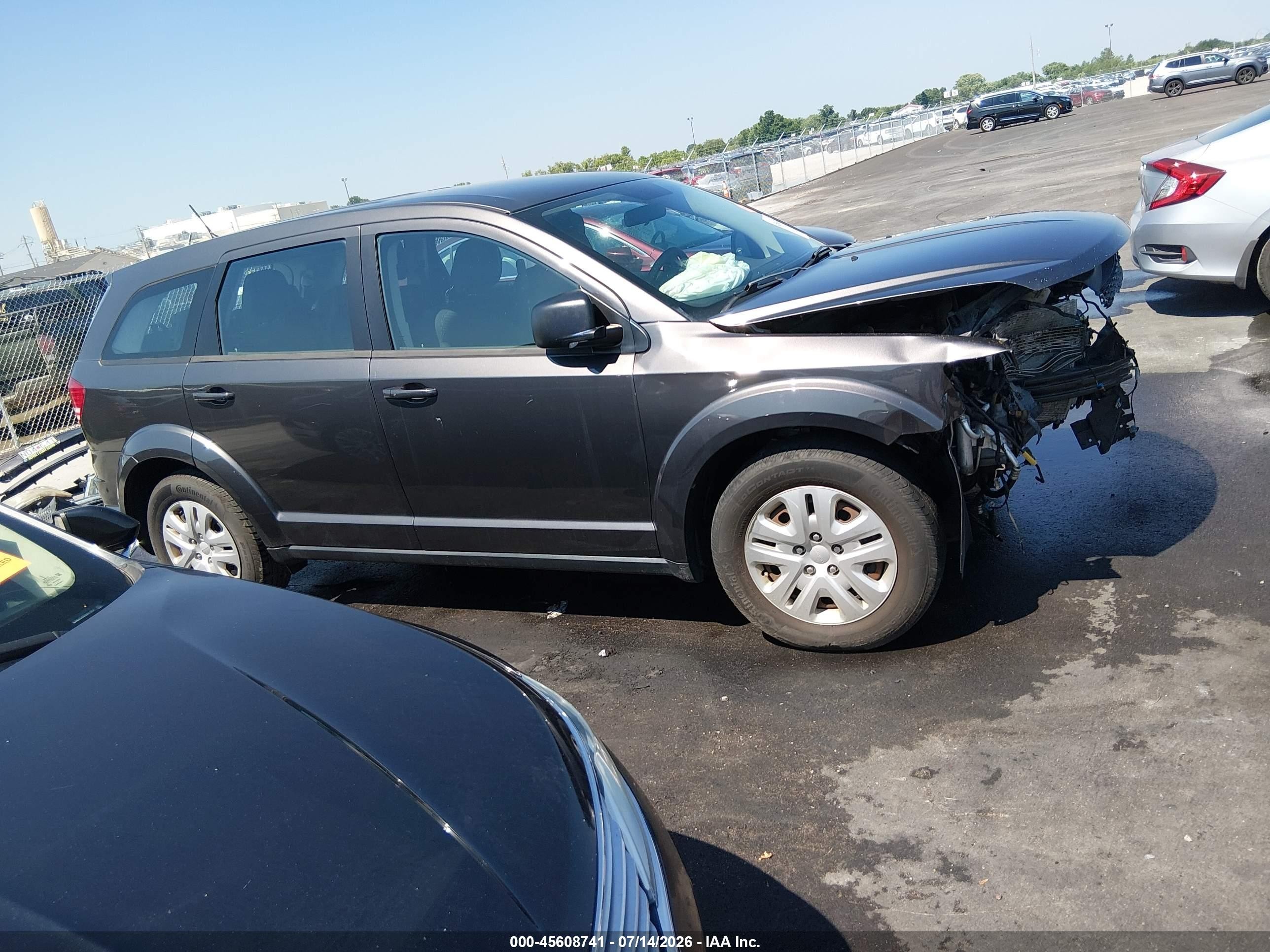 2015 Dodge Journey American Value Pkg Black vin: 3C4PDCAB4FT632516