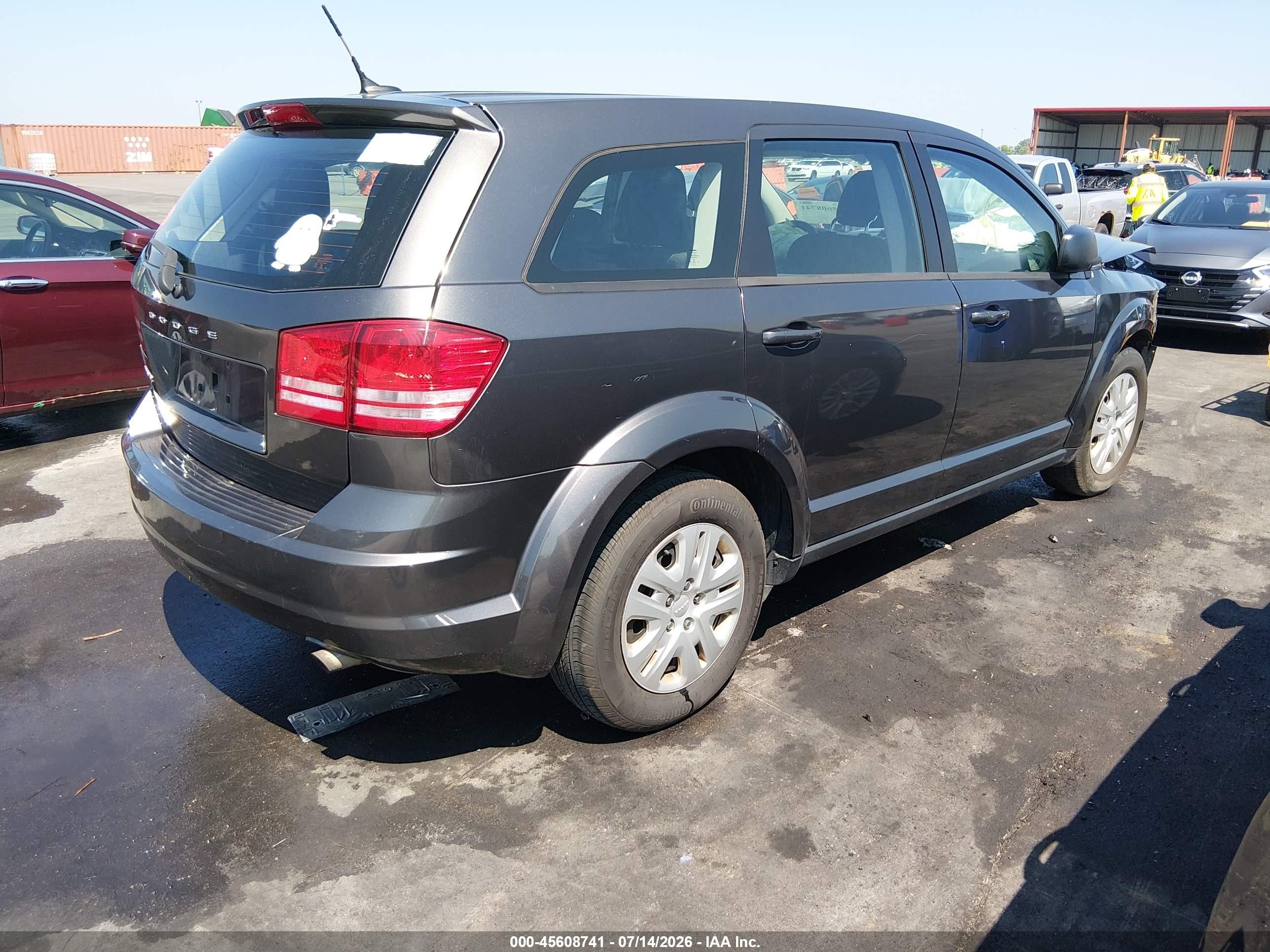 2015 Dodge Journey American Value Pkg Black vin: 3C4PDCAB4FT632516