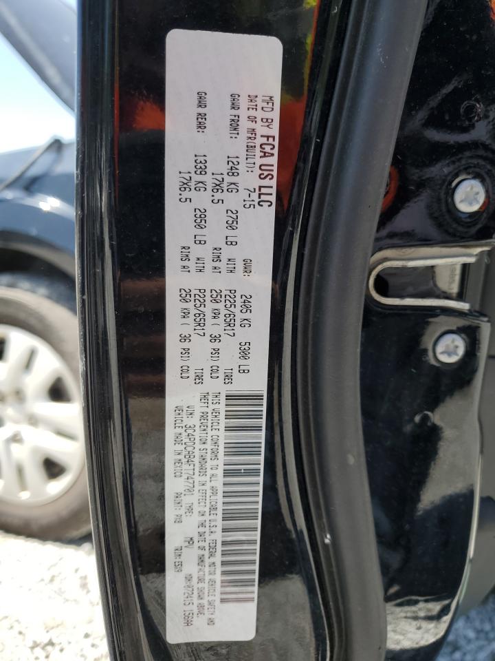2015 Dodge Journey Se Black vin: 3C4PDCAB4FT747701
