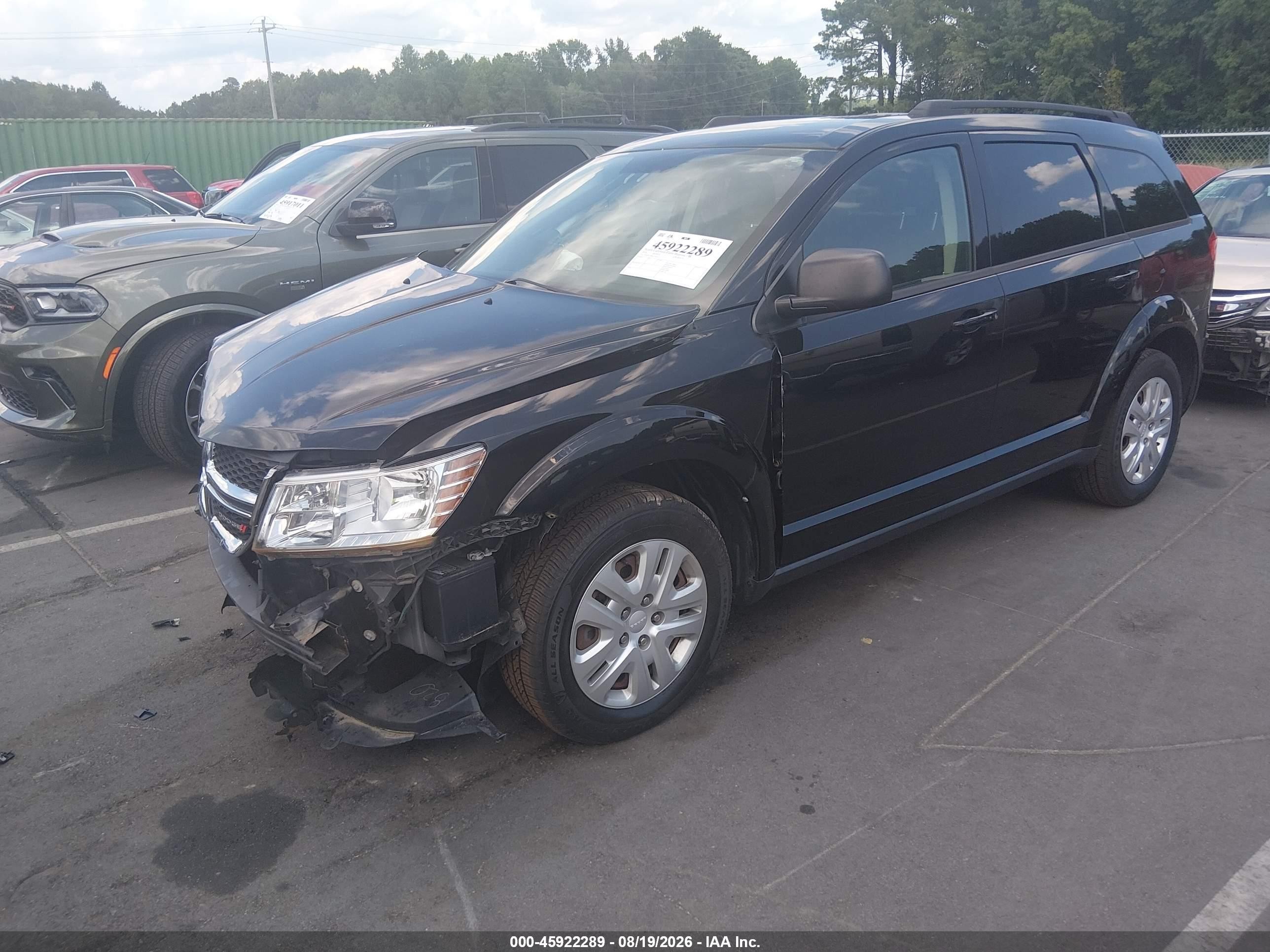 2018 Dodge Journey Se Black vin: 3C4PDCAB4JT236353