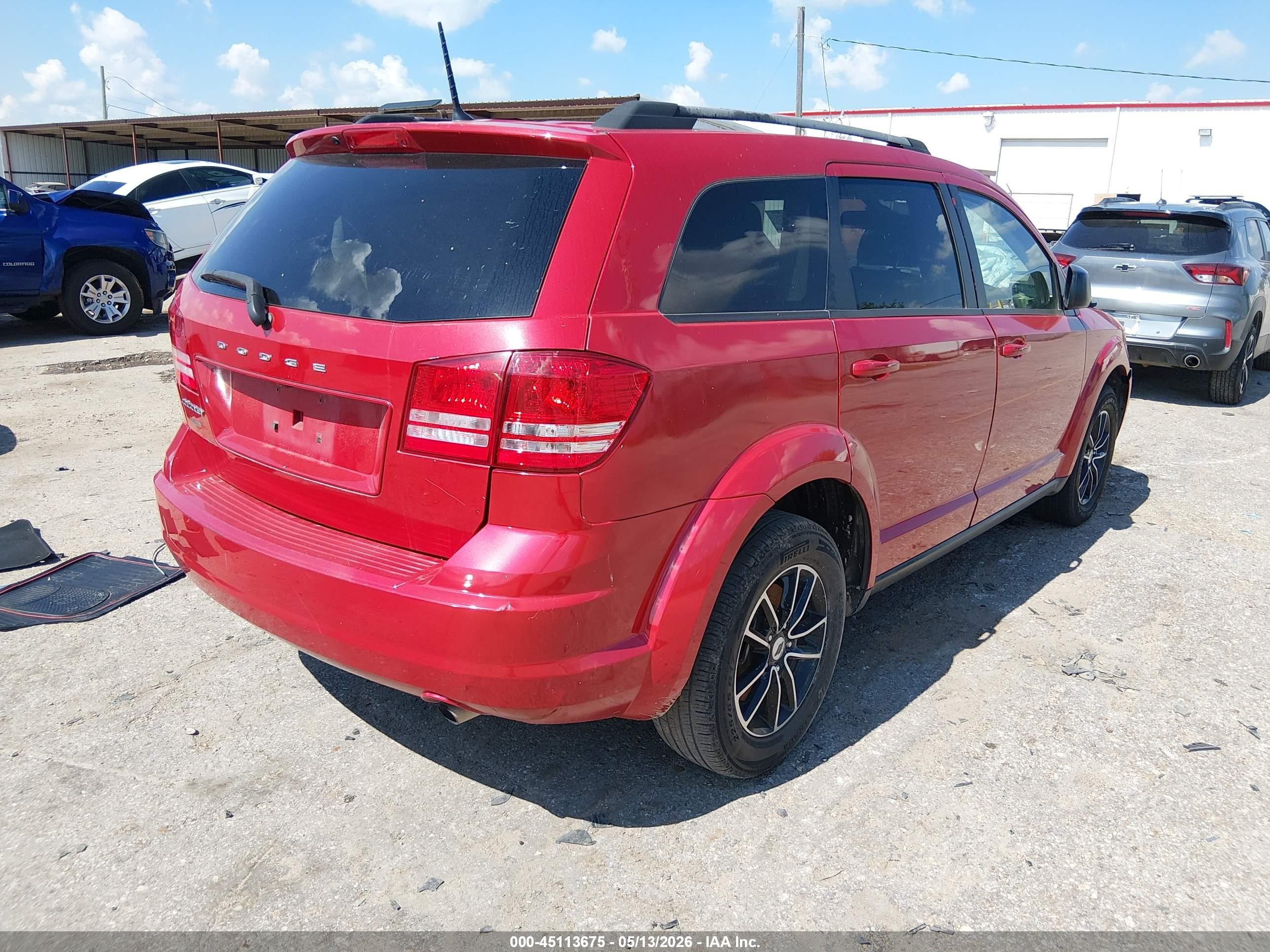 2018 Dodge Journey Se Red vin: 3C4PDCAB4JT519240