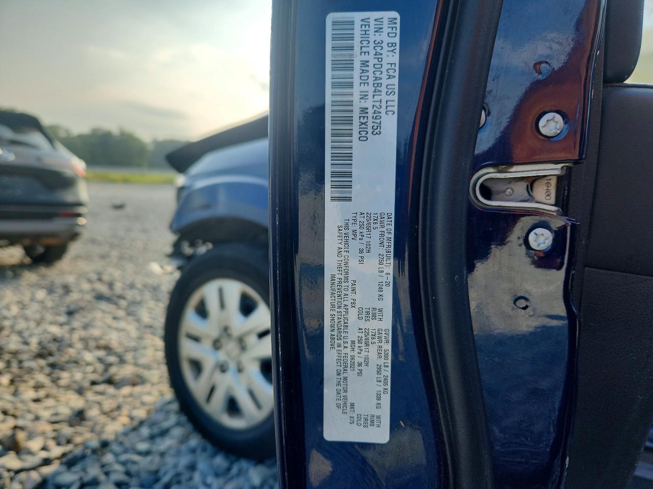 2020 Dodge Journey Se Blue vin: 3C4PDCAB4LT249753