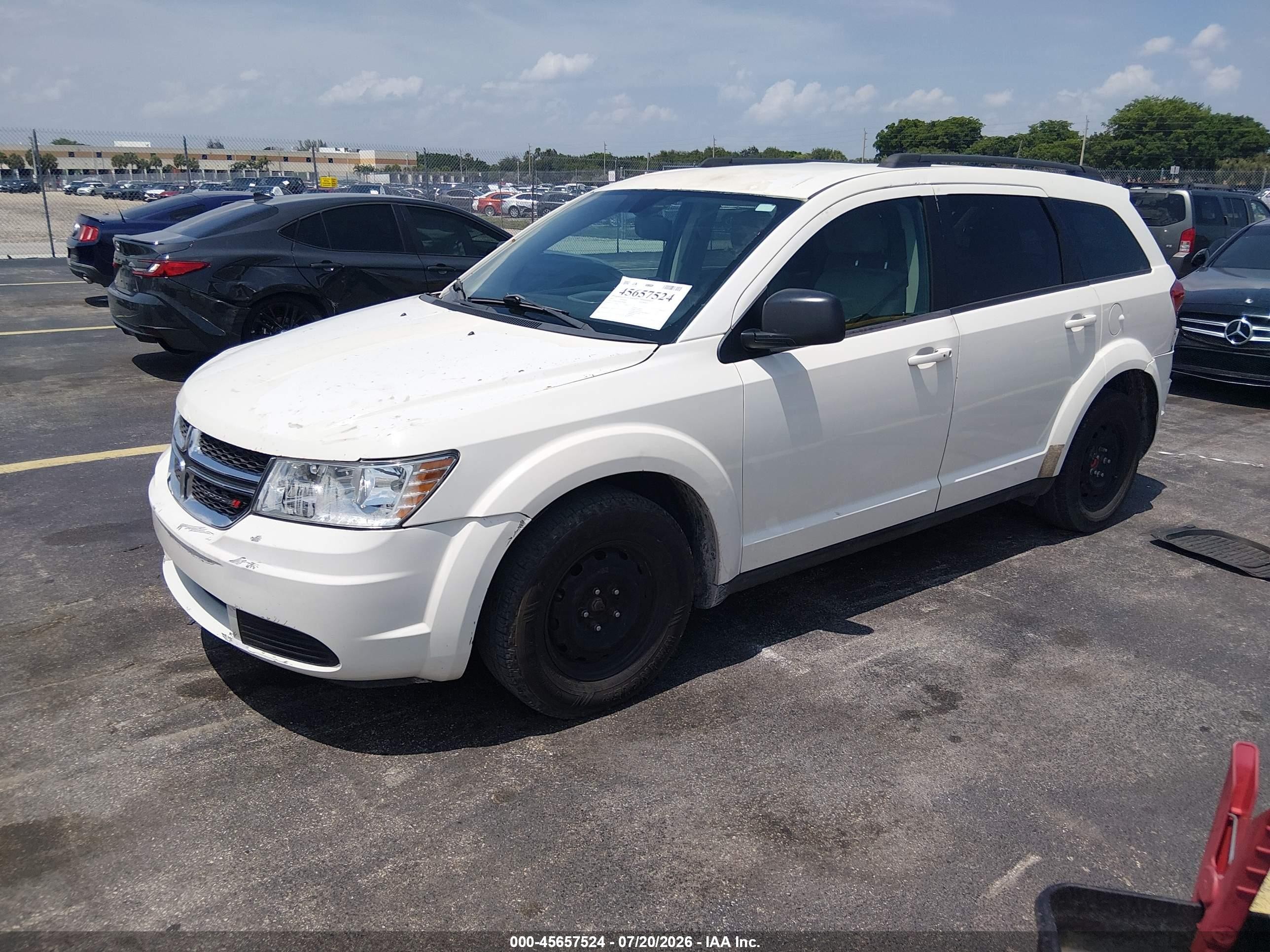 2012 Dodge Journey Se/avp White vin: 3C4PDCAB5CT289985