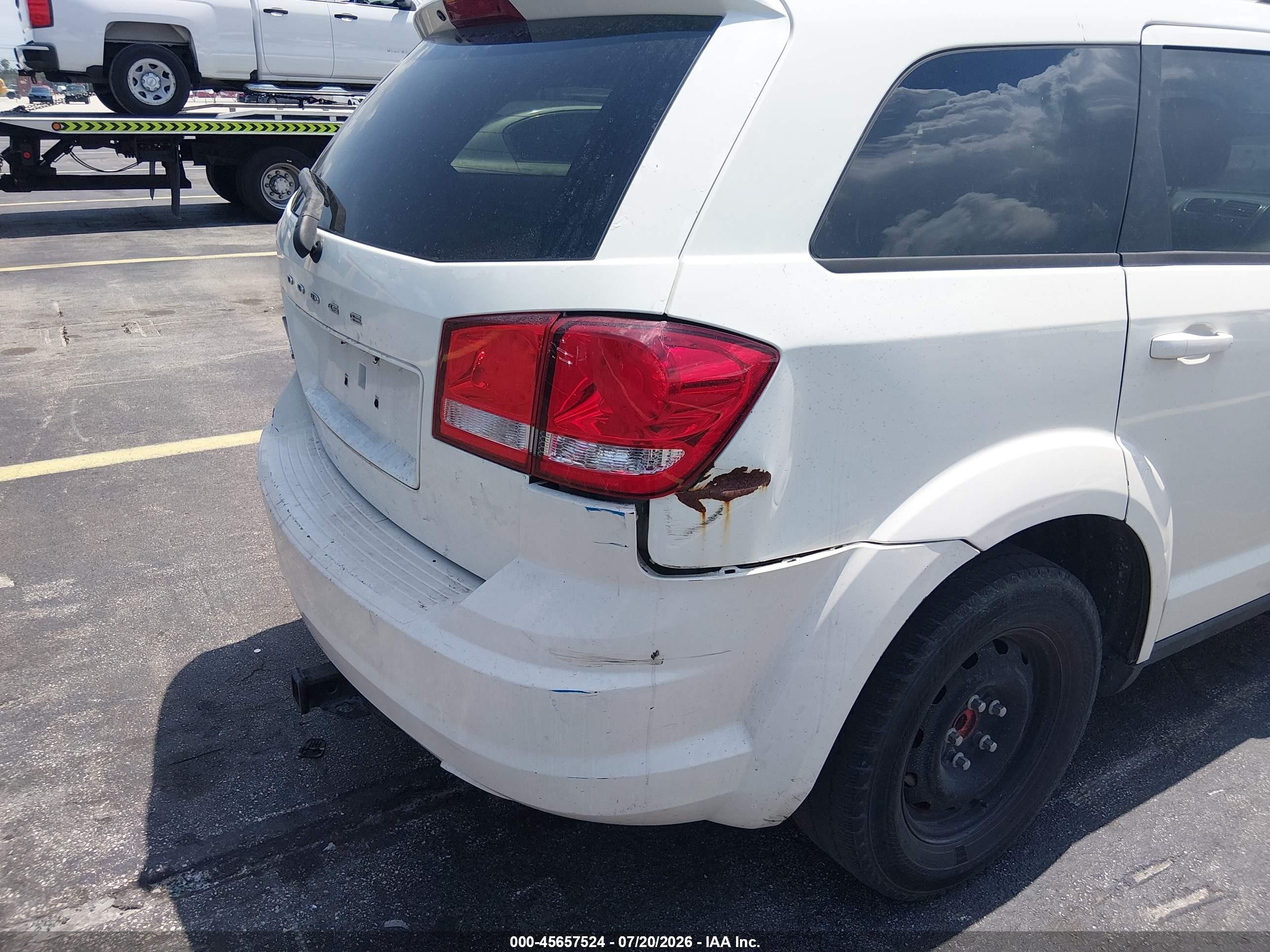 2012 Dodge Journey Se/avp White vin: 3C4PDCAB5CT289985