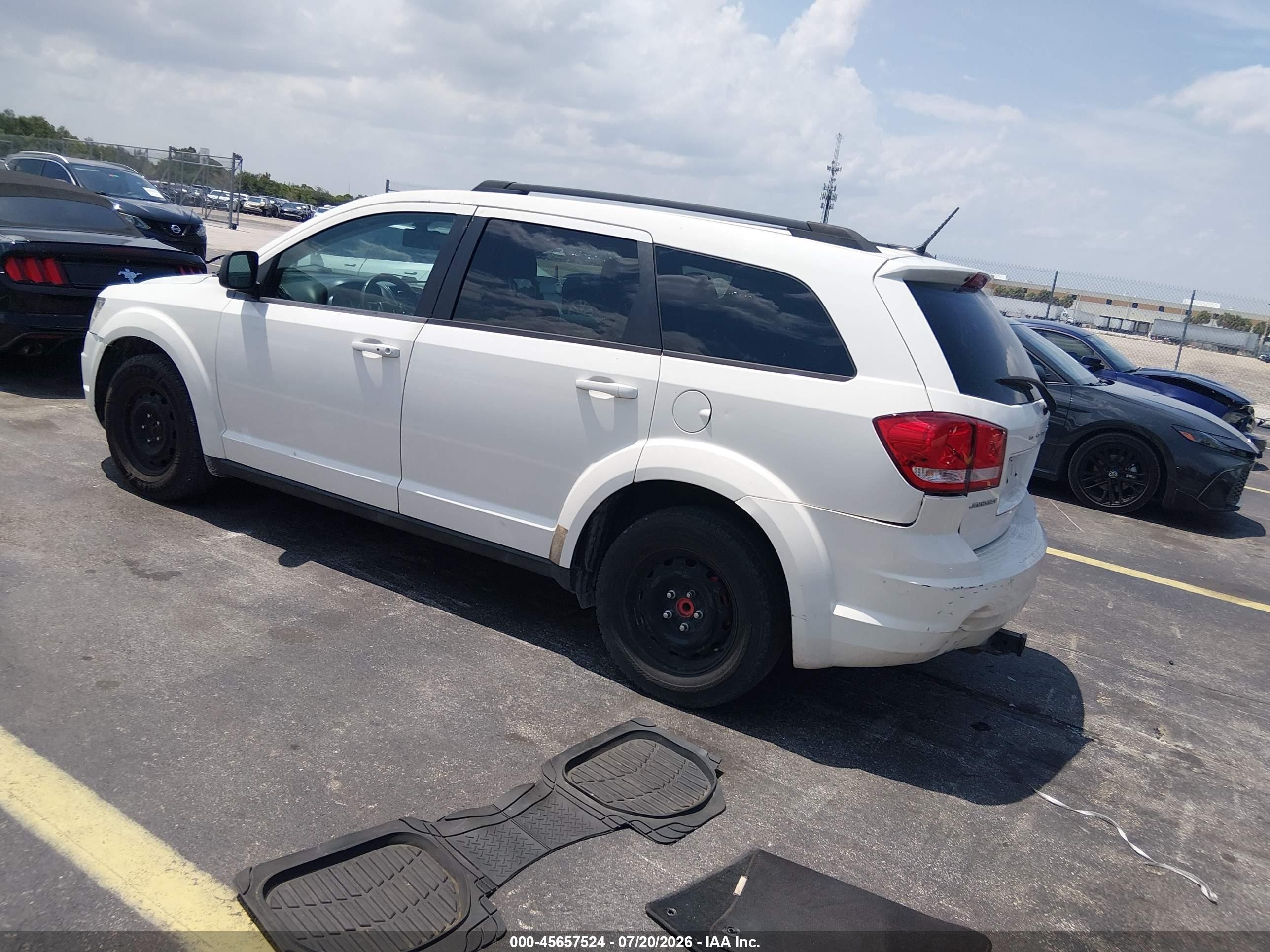 2012 Dodge Journey Se/avp White vin: 3C4PDCAB5CT289985