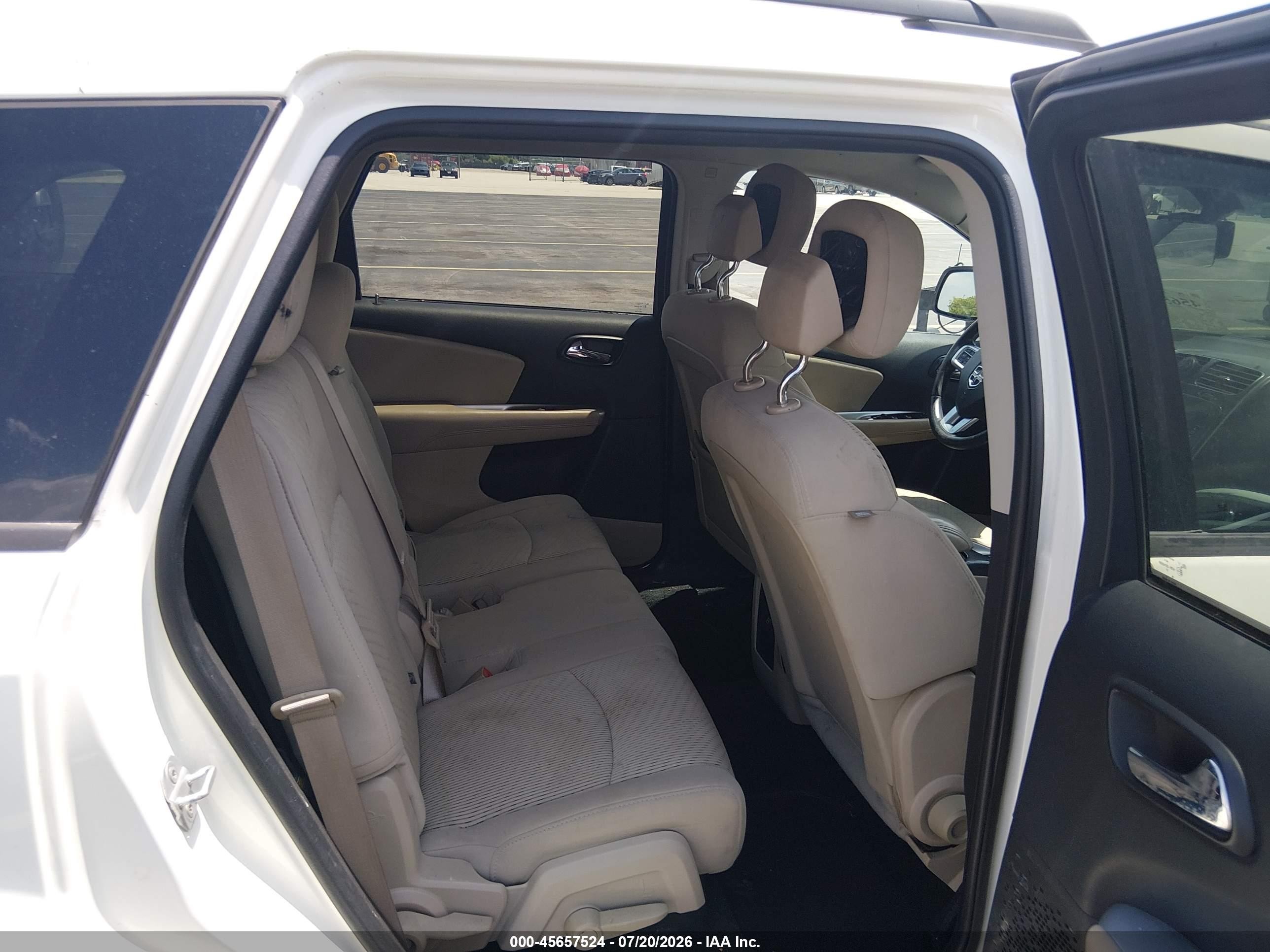 2012 Dodge Journey Se/avp White vin: 3C4PDCAB5CT289985