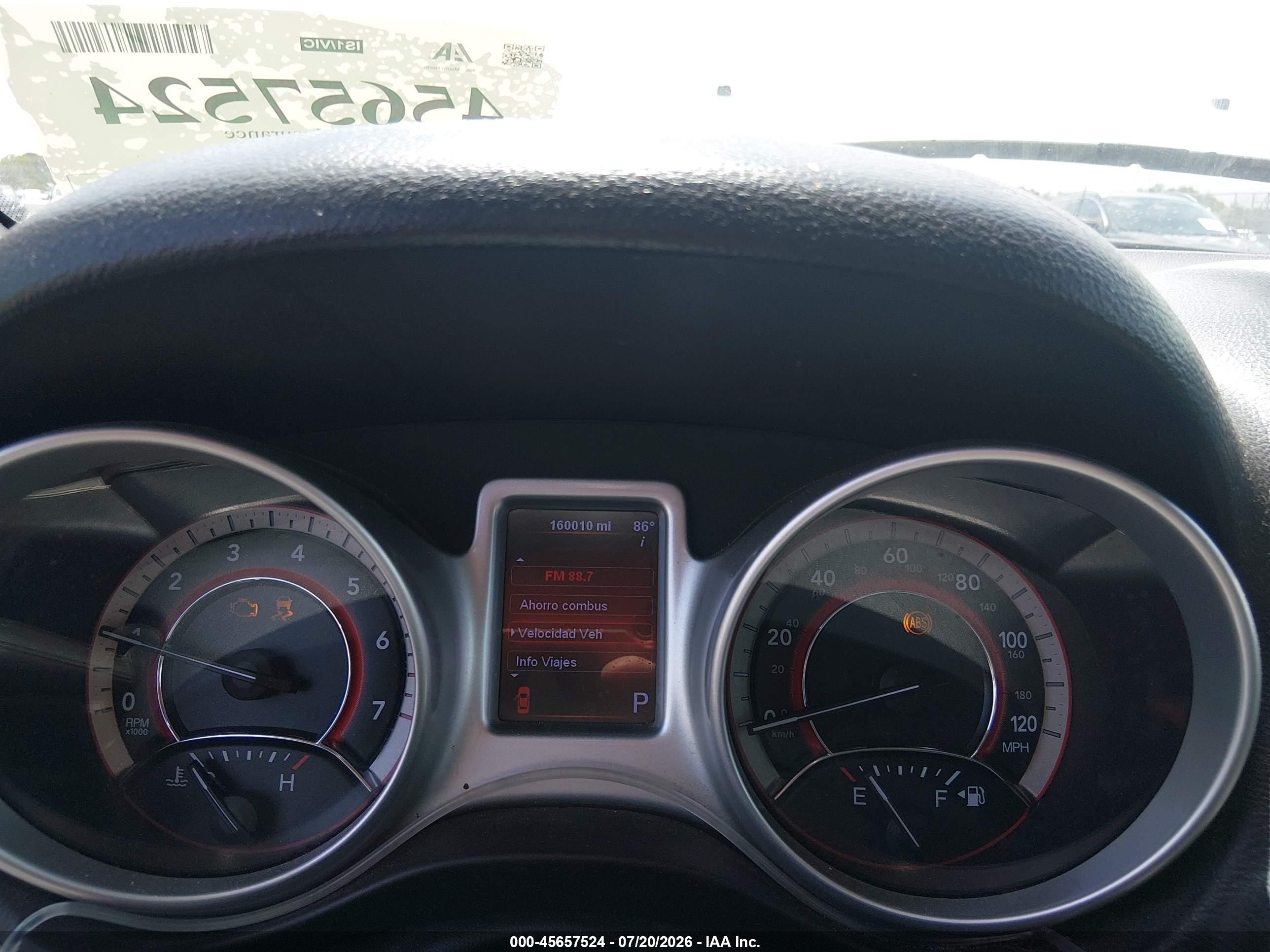 2012 Dodge Journey Se/avp White vin: 3C4PDCAB5CT289985