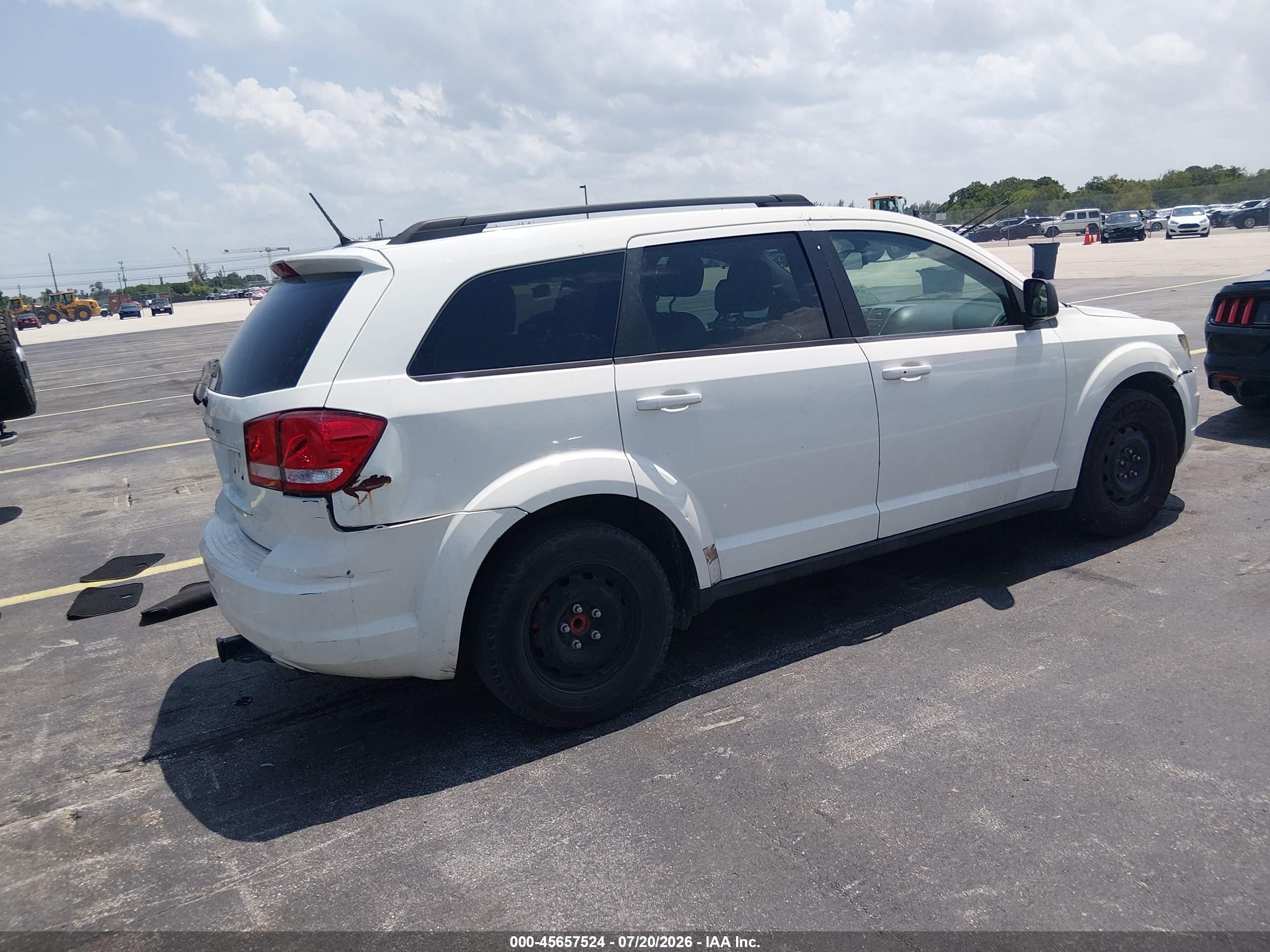 2012 Dodge Journey Se/avp White vin: 3C4PDCAB5CT289985