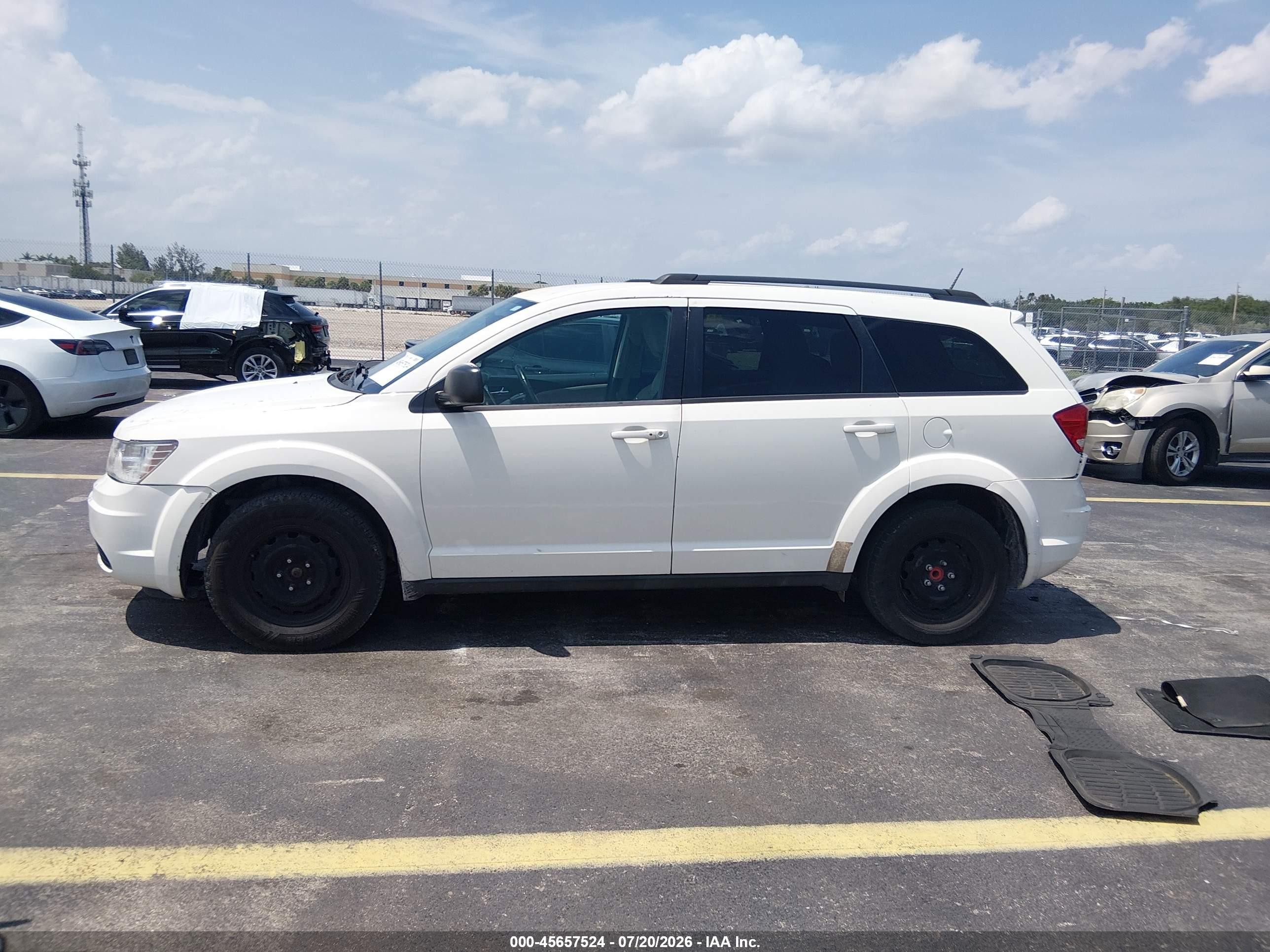 2012 Dodge Journey Se/avp White vin: 3C4PDCAB5CT289985