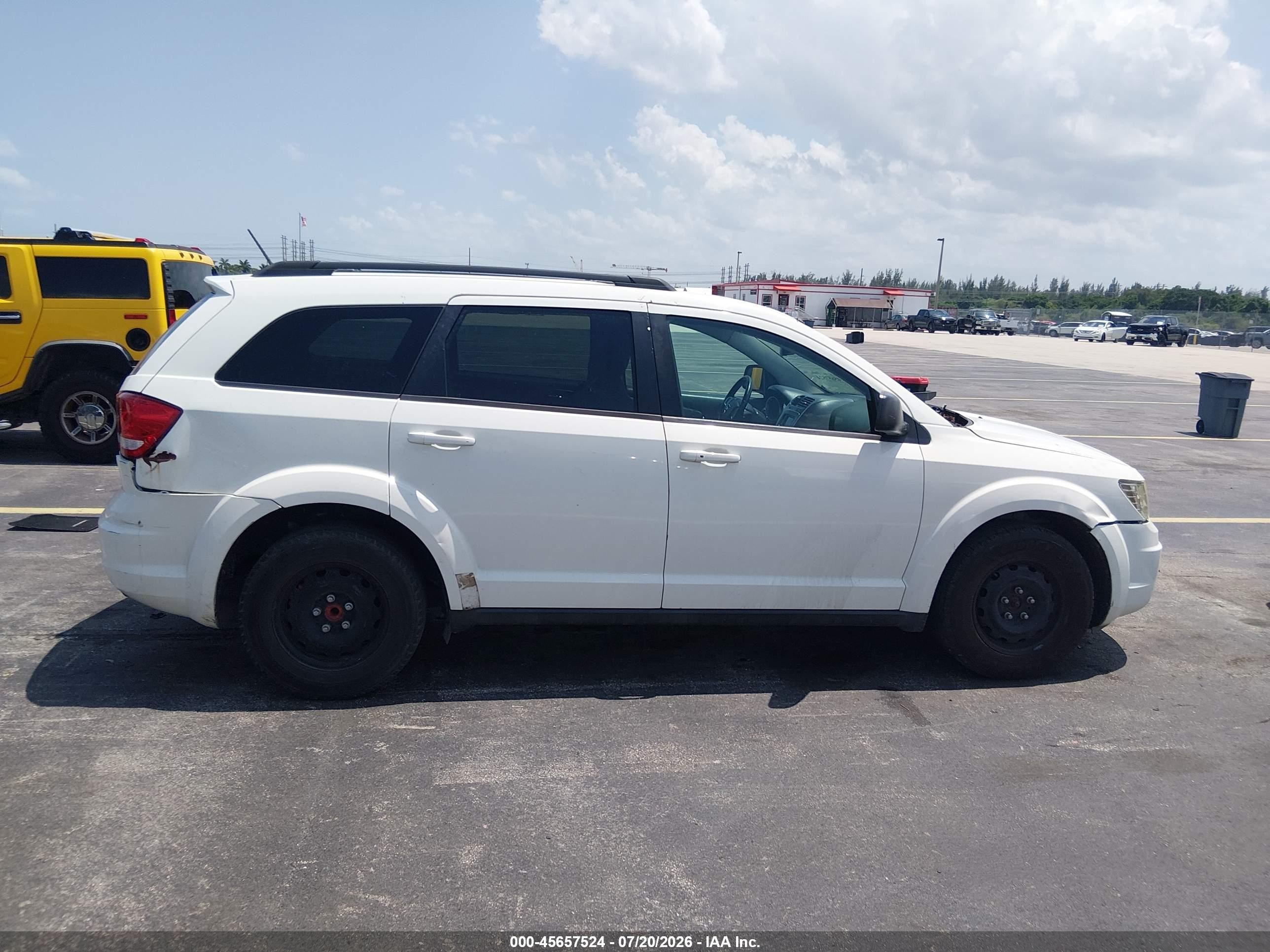 2012 Dodge Journey Se/avp White vin: 3C4PDCAB5CT289985