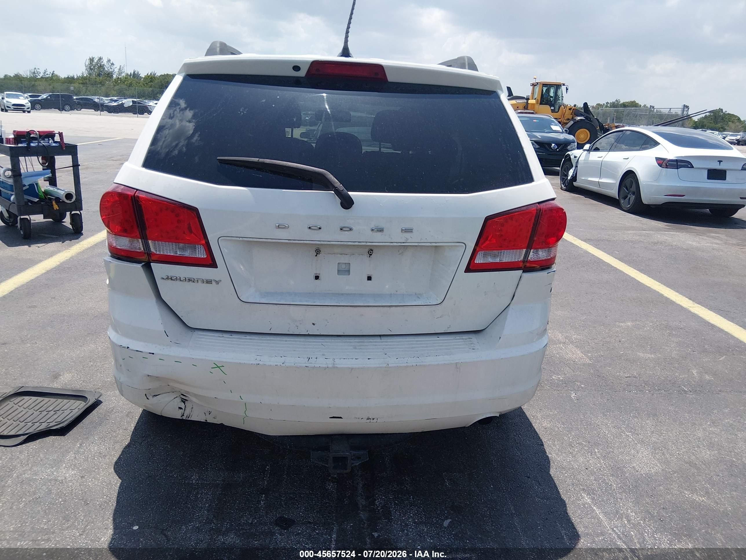 2012 Dodge Journey Se/avp White vin: 3C4PDCAB5CT289985