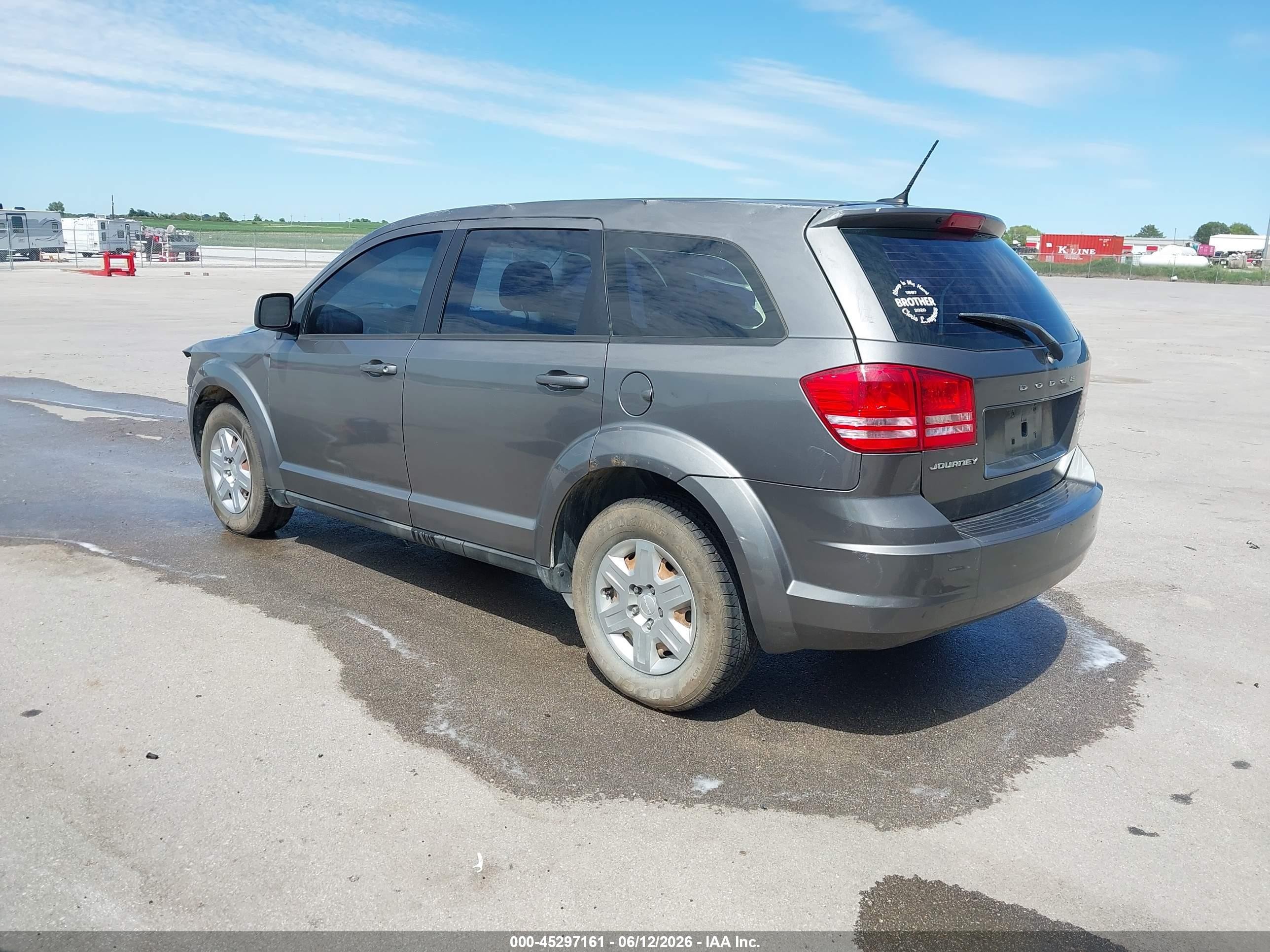 2012 Dodge Journey Se/avp Gray vin: 3C4PDCAB5CT390413