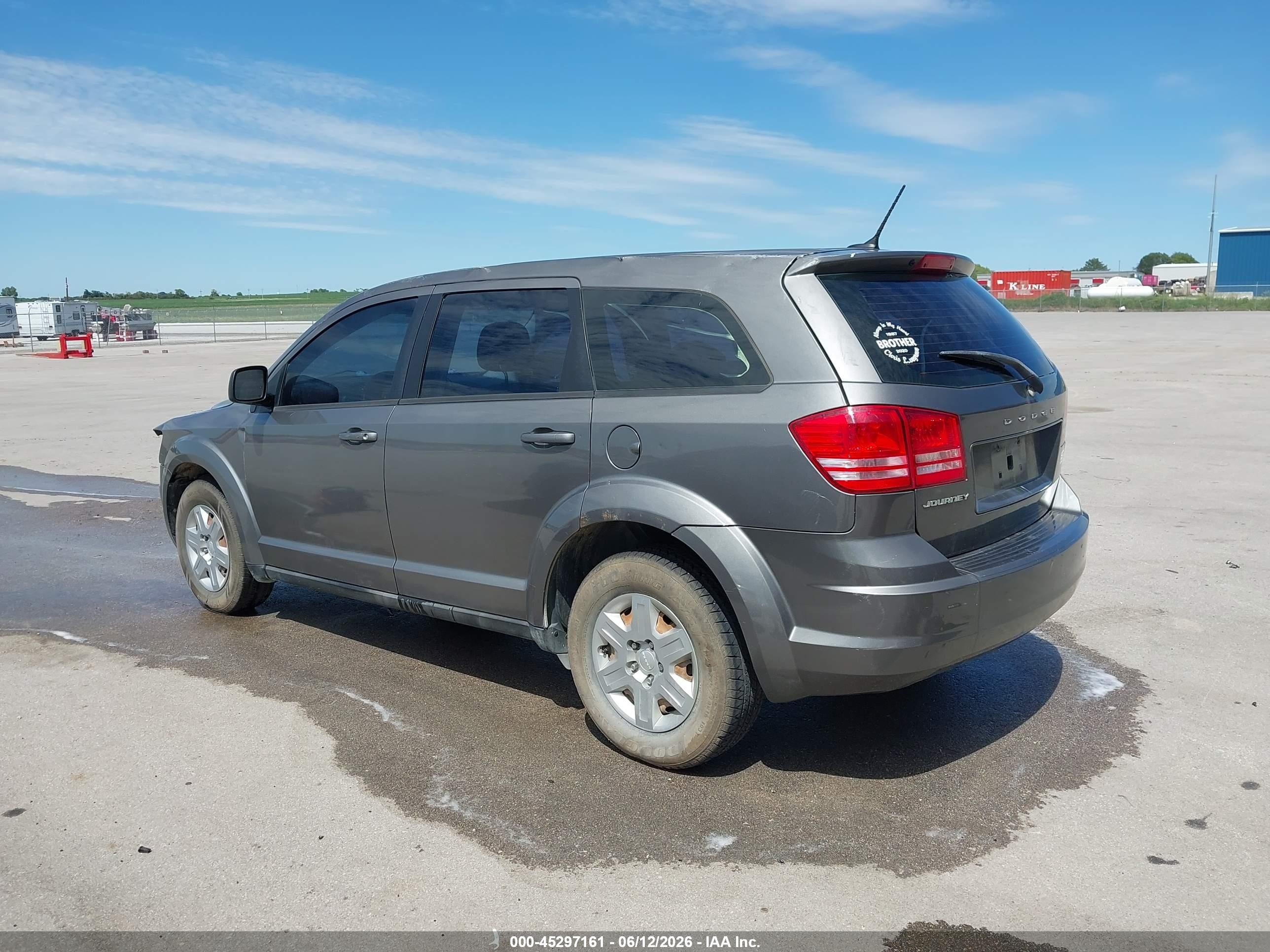 2012 Dodge Journey Se/avp Gray vin: 3C4PDCAB5CT390413