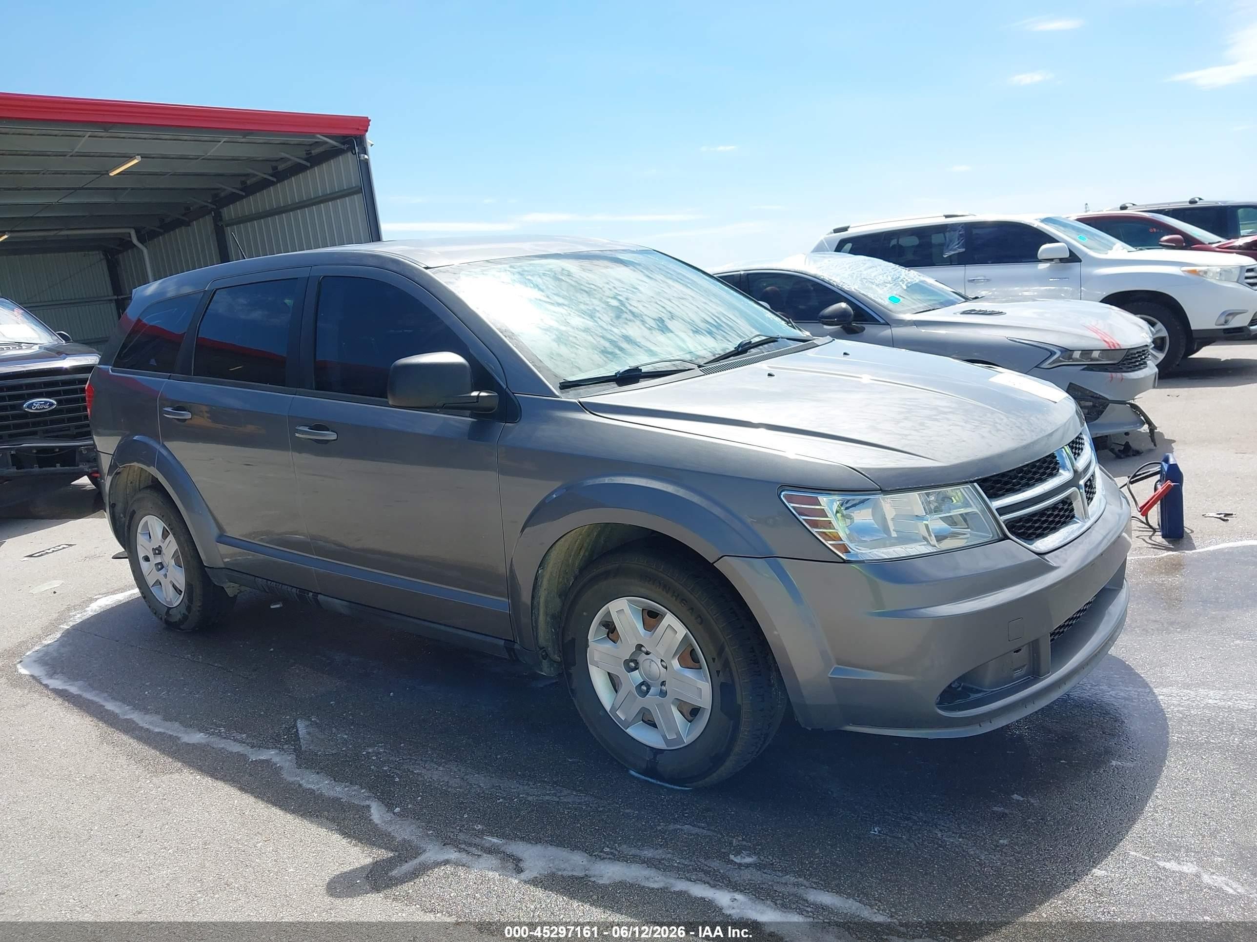 2012 Dodge Journey Se/avp Gray vin: 3C4PDCAB5CT390413