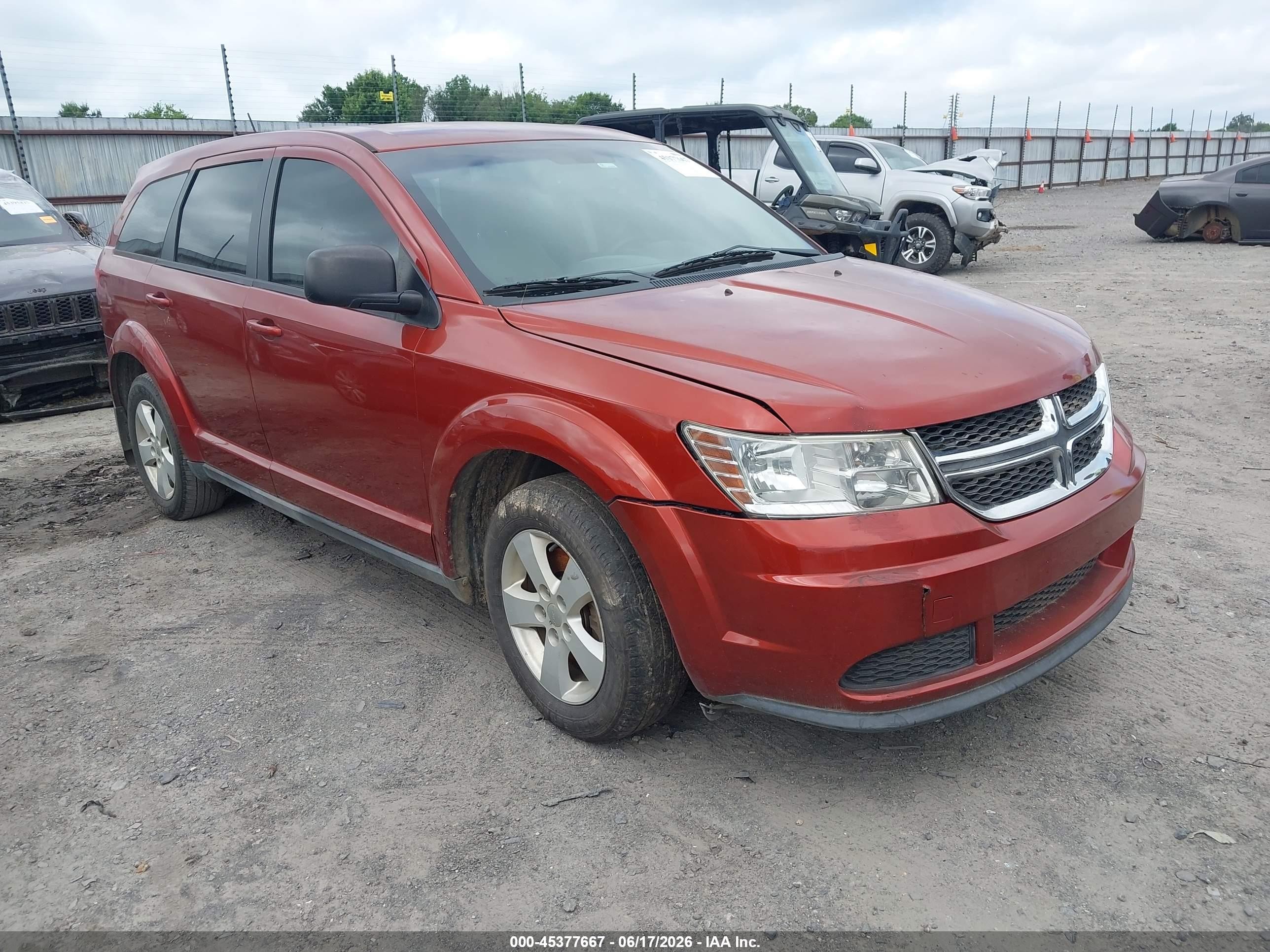 2013 Dodge Journey American Value Pkg Orange vin: 3C4PDCAB5DT508946