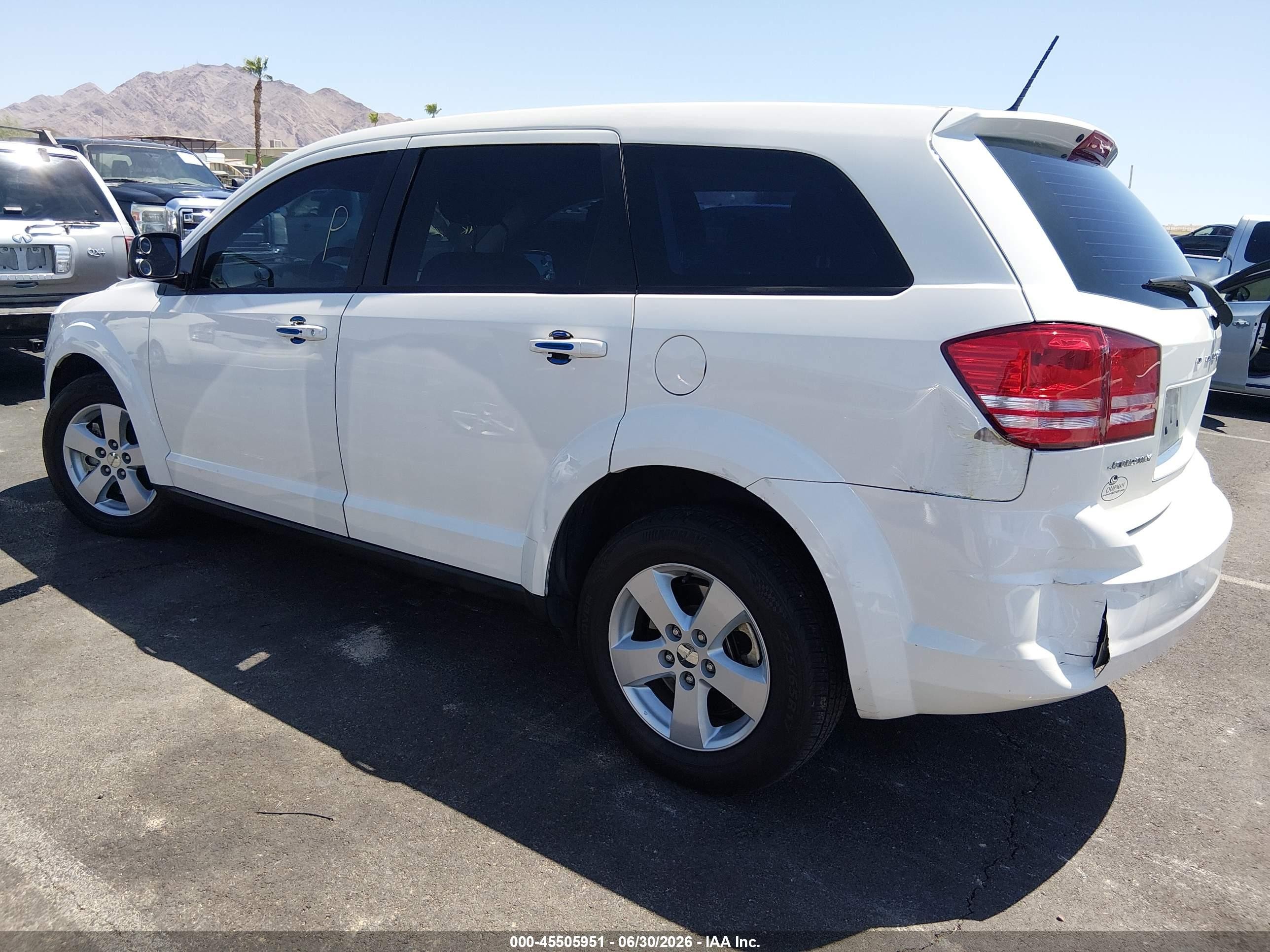 2013 Dodge Journey American Value Pkg White vin: 3C4PDCAB5DT510535