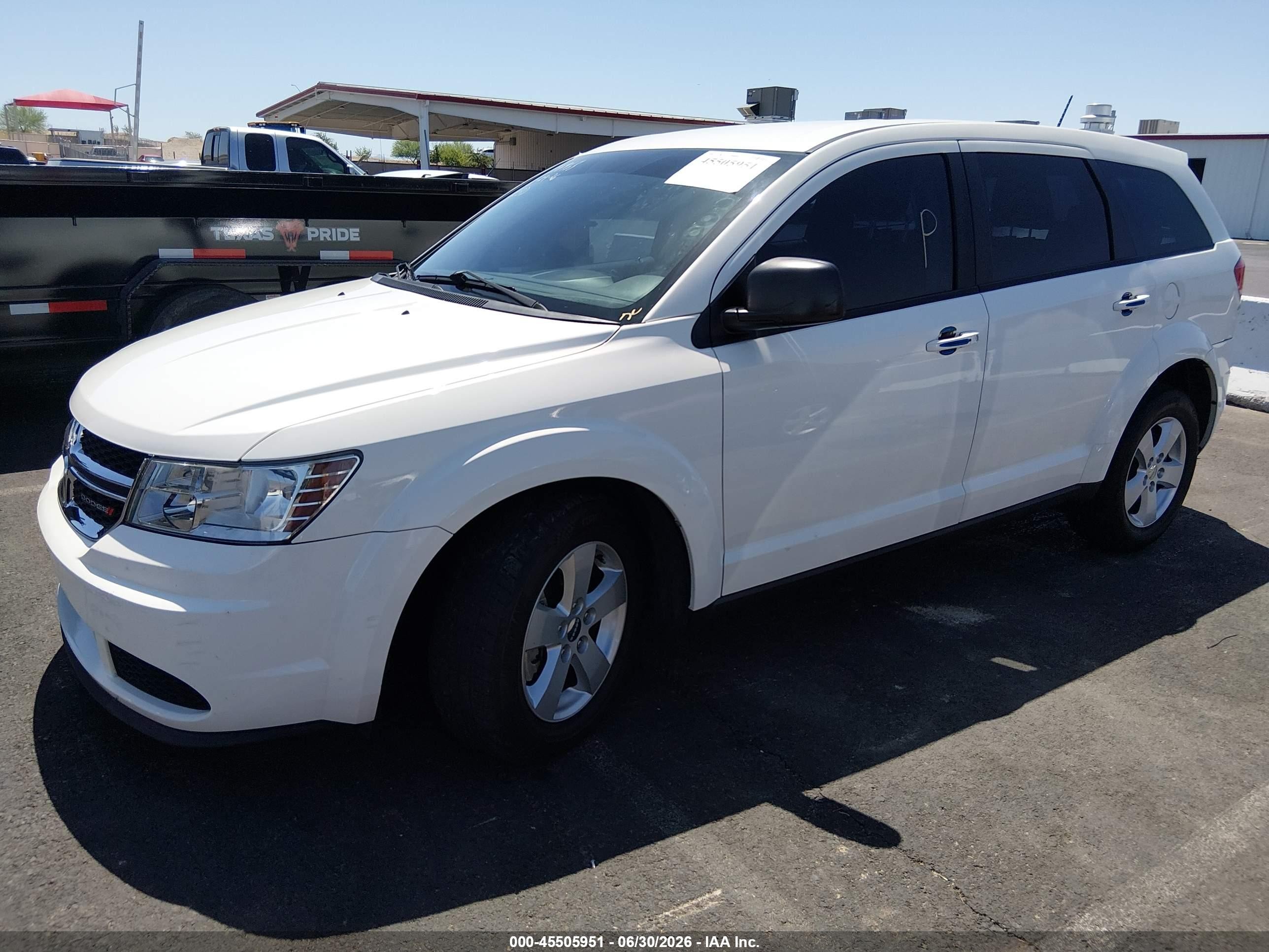 2013 Dodge Journey American Value Pkg White vin: 3C4PDCAB5DT510535